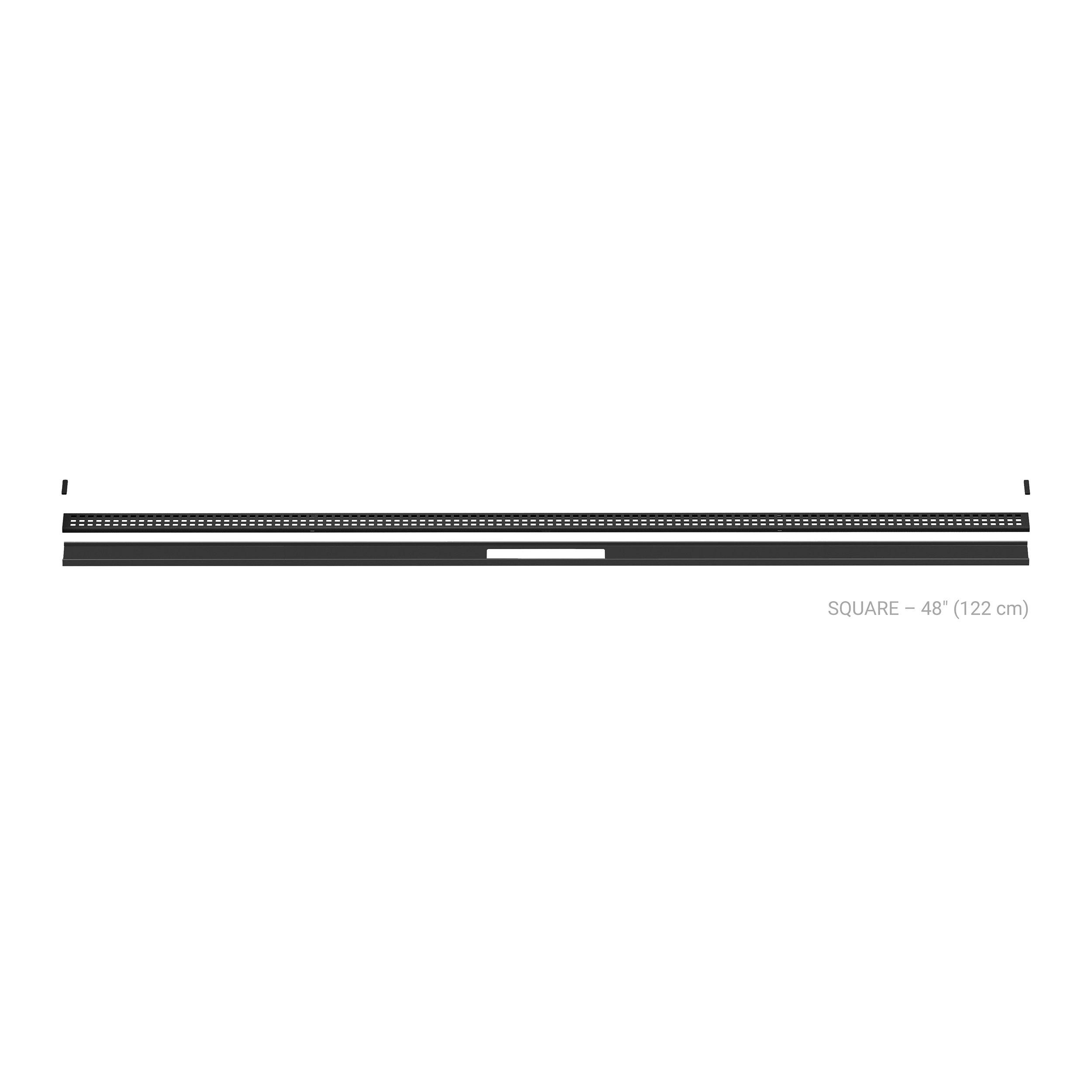 Schluter Kerdi-Line 4ft. Matte Black Square Vario Linear Drain