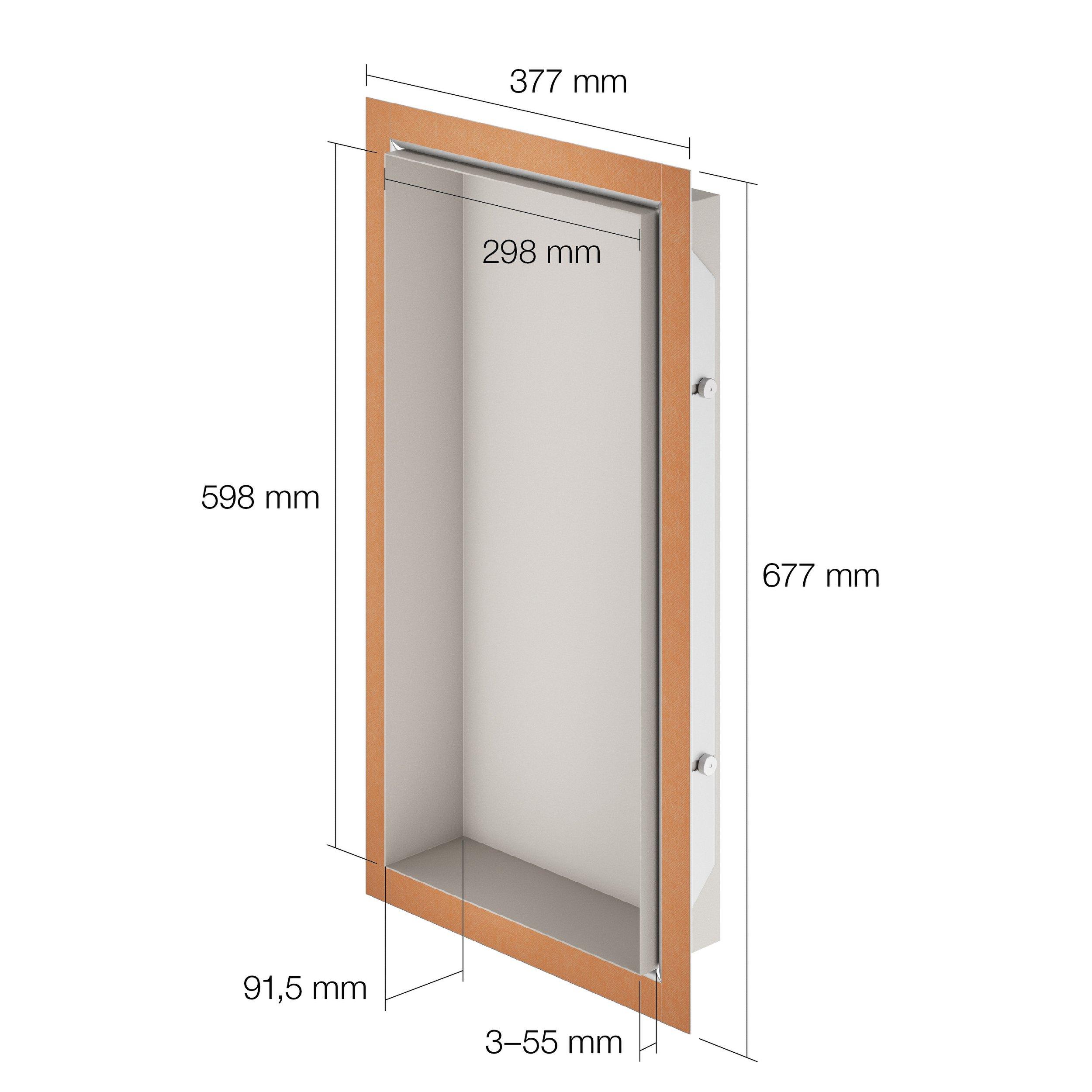 Schluter Design 12x24 Matte Black Shower Niche