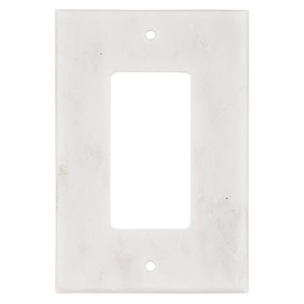 Carrara White Marble Single Rocker Switch Plate Carrara White Marble Single Rocker Switch Plate