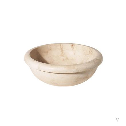 Light Round Drop-In Travertine Sink Light Round Drop-In Travertine Sink