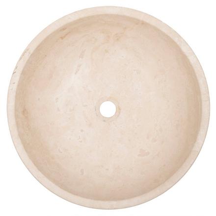Light Round Travertine Sink Light Round Travertine Sink