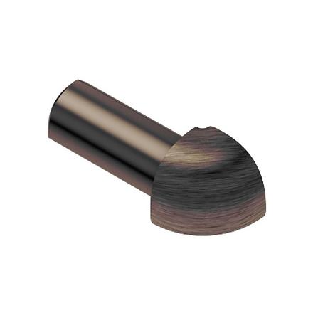Schluter-Rondec Outside Corner for 1/2in. Brushed Antique Bronze Anodized Aluminum Rondec Profile Schluter-Rondec Outside Corner for 1/2in. Brushed Antique Bronze Anodized Aluminum Rondec Profile