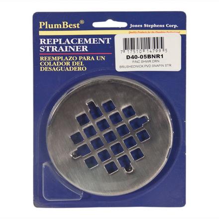 PlumBest Brushed Nickel Round Shower Drain Cover PlumBest Brushed Nickel Round Shower Drain Cover