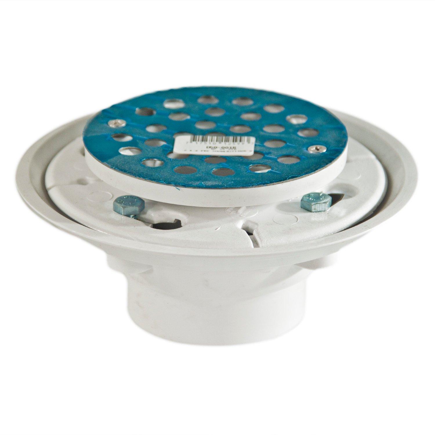PlumBest PVC Shower Floor Drain with Stainless Steel Strainer