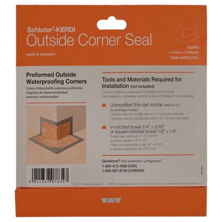 Schluter-Kerdi-Kereck-F Preformed Outside Corners Schluter-Kerdi-Kereck-F Preformed Outside Corners