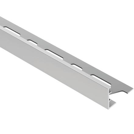 Schluter SCHIENE Satin Anodized Aluminum 9/16in. 8ft. 2-1/2in. Tile Edging Trim Schluter SCHIENE Satin Anodized Aluminum 9/16in. 8ft. 2-1/2in. Tile Edging Trim