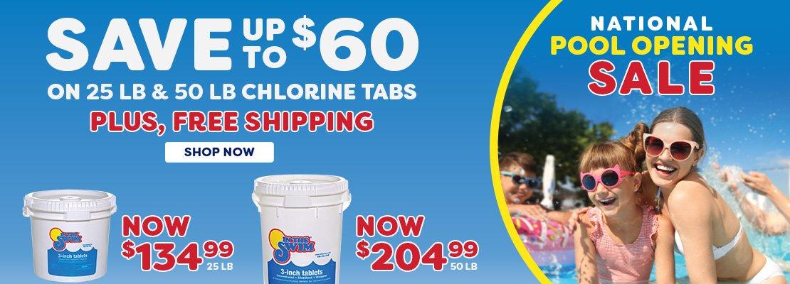 An image advertising $15 off 25# and 50# tabs