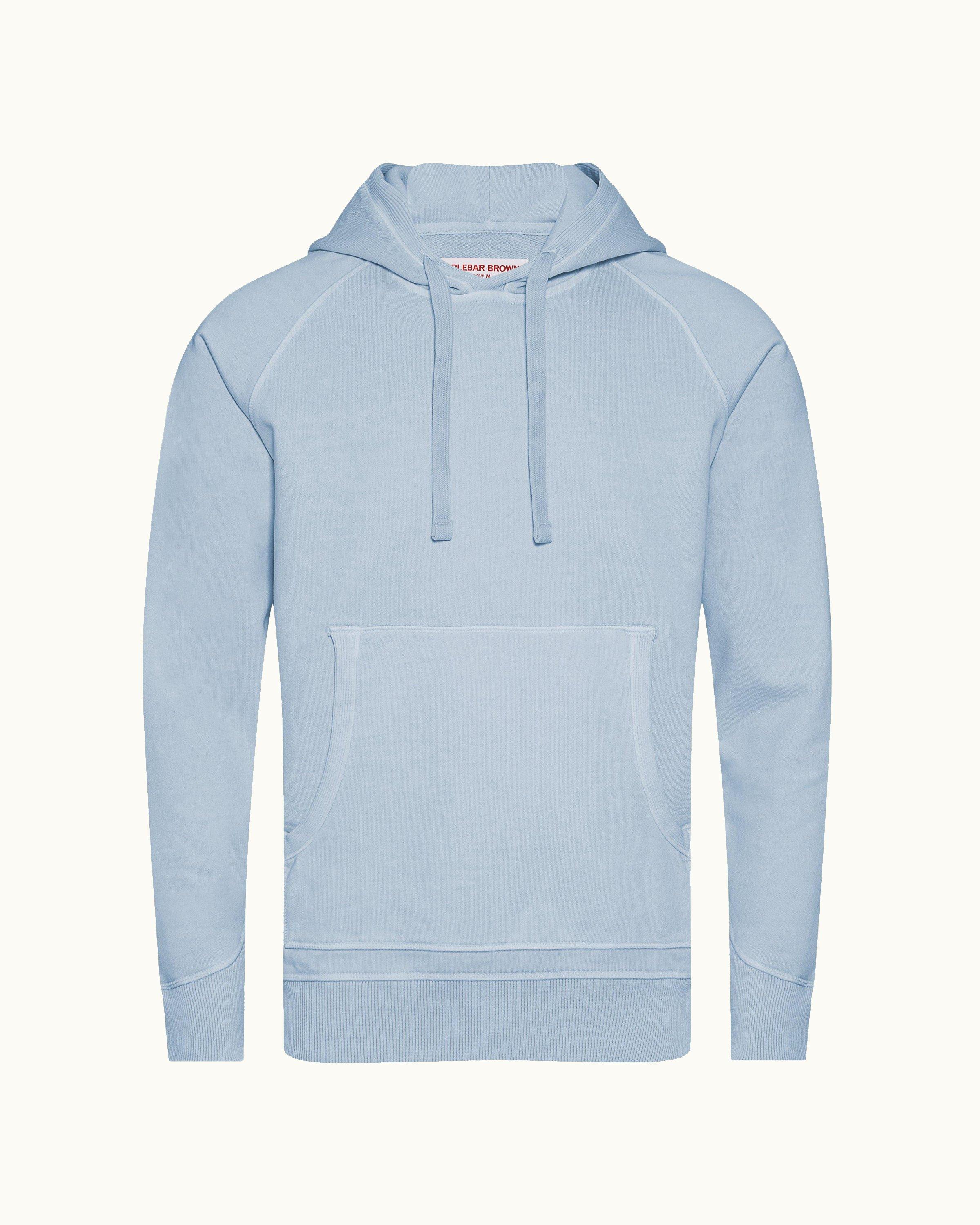 Orlebar Brown | Ice Blue Organic Cotton Hooded Sweatshirt