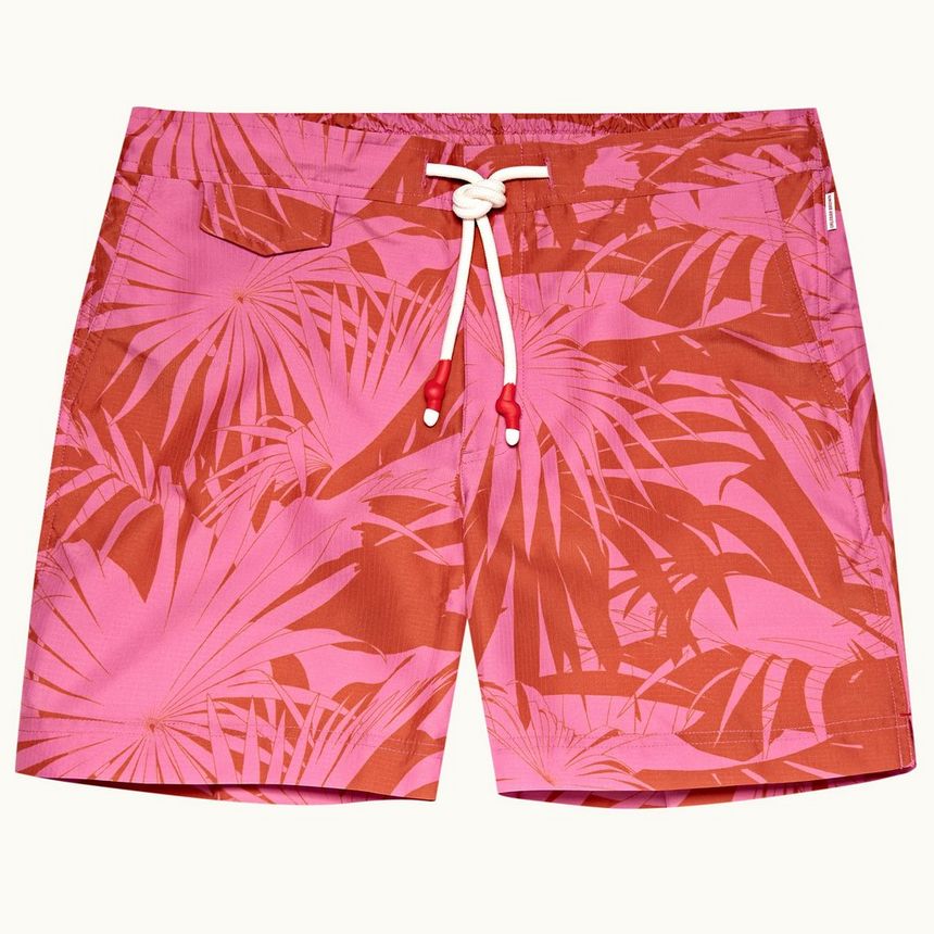 Orlebar Brown | Candy Palmetto Print Mid-Length Drawcord Swim Shorts
