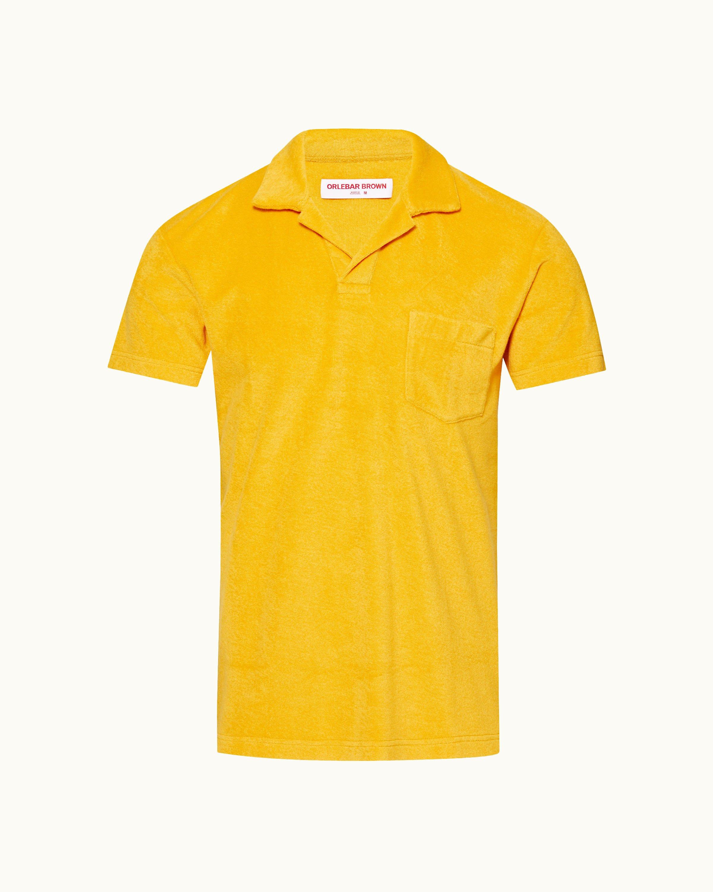 Terry Towelling - Mango Tailored Fit Organic Cotton Towelling Resort Polo Shirt