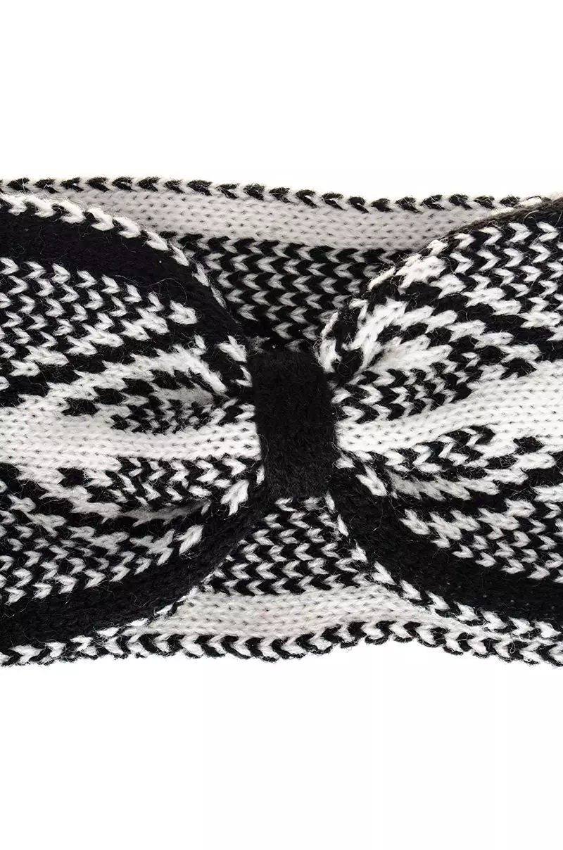 White And Black Aztec Headband