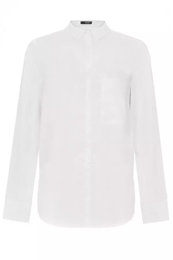 White Cotton Long Sleeve Shirt