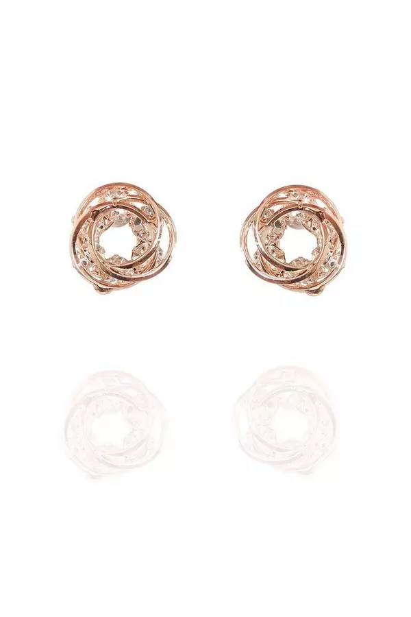 Rose Gold Circle Earrings