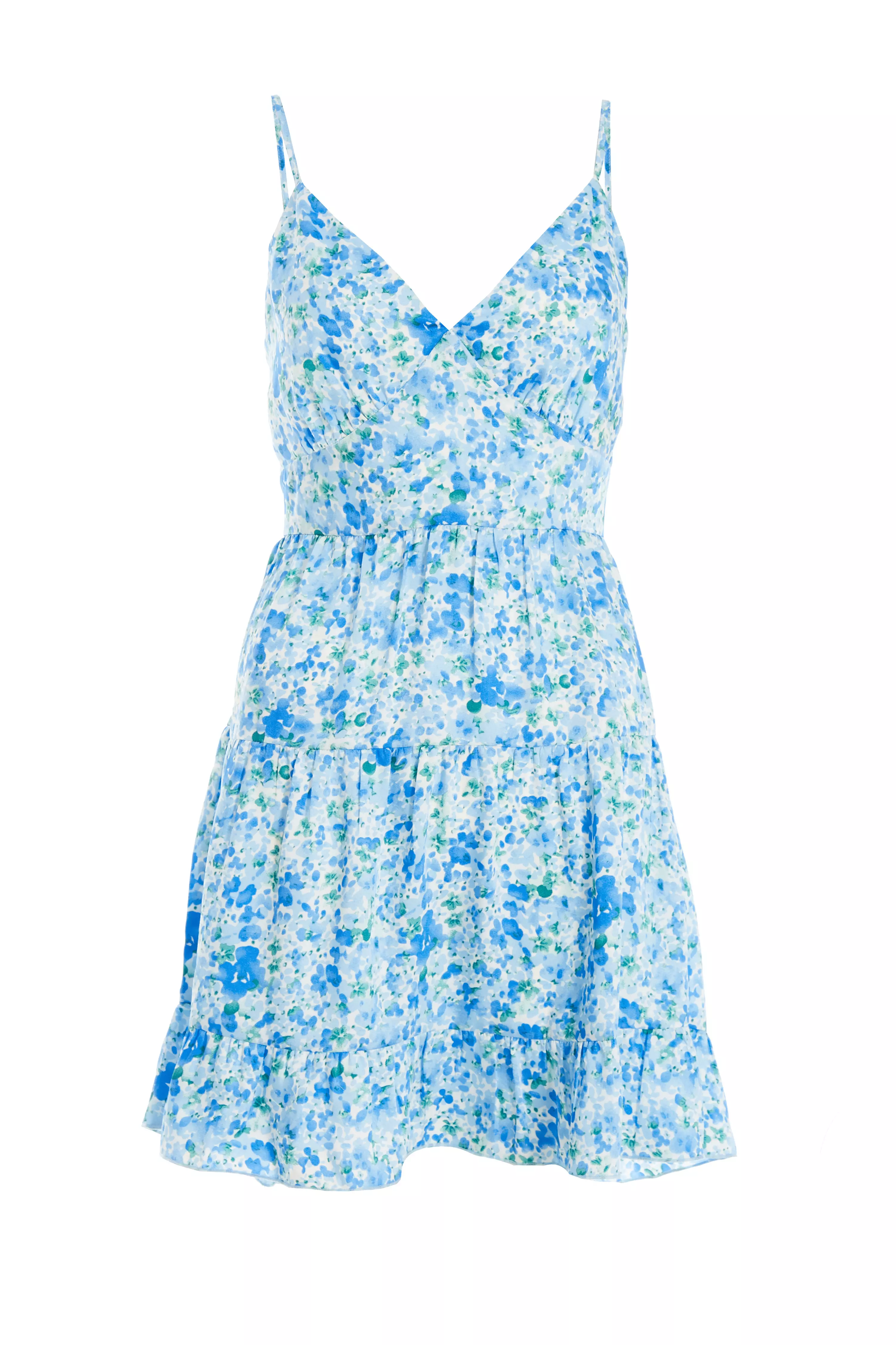 Blue Floral Mini Dress