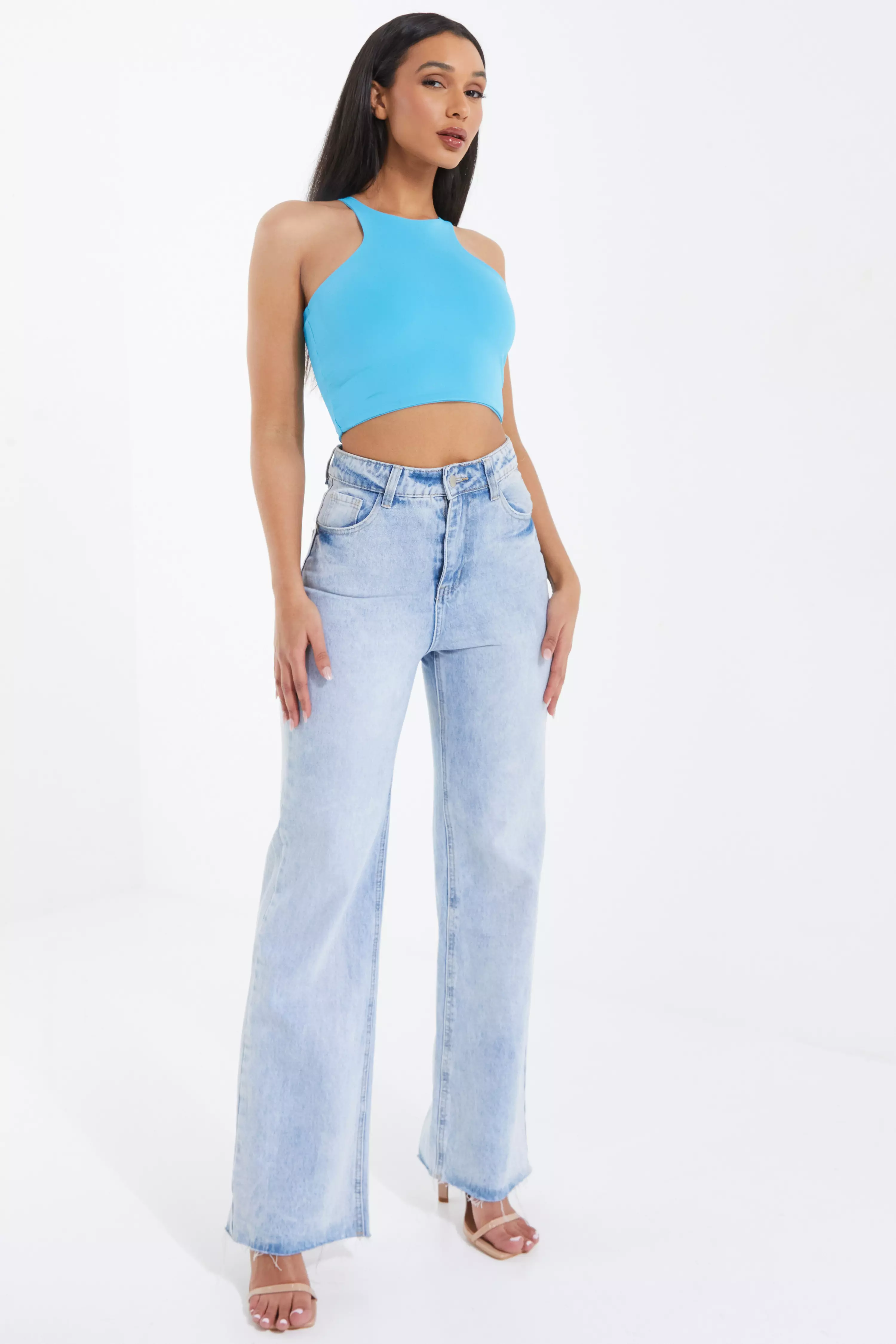 Blue Racer Crop Top