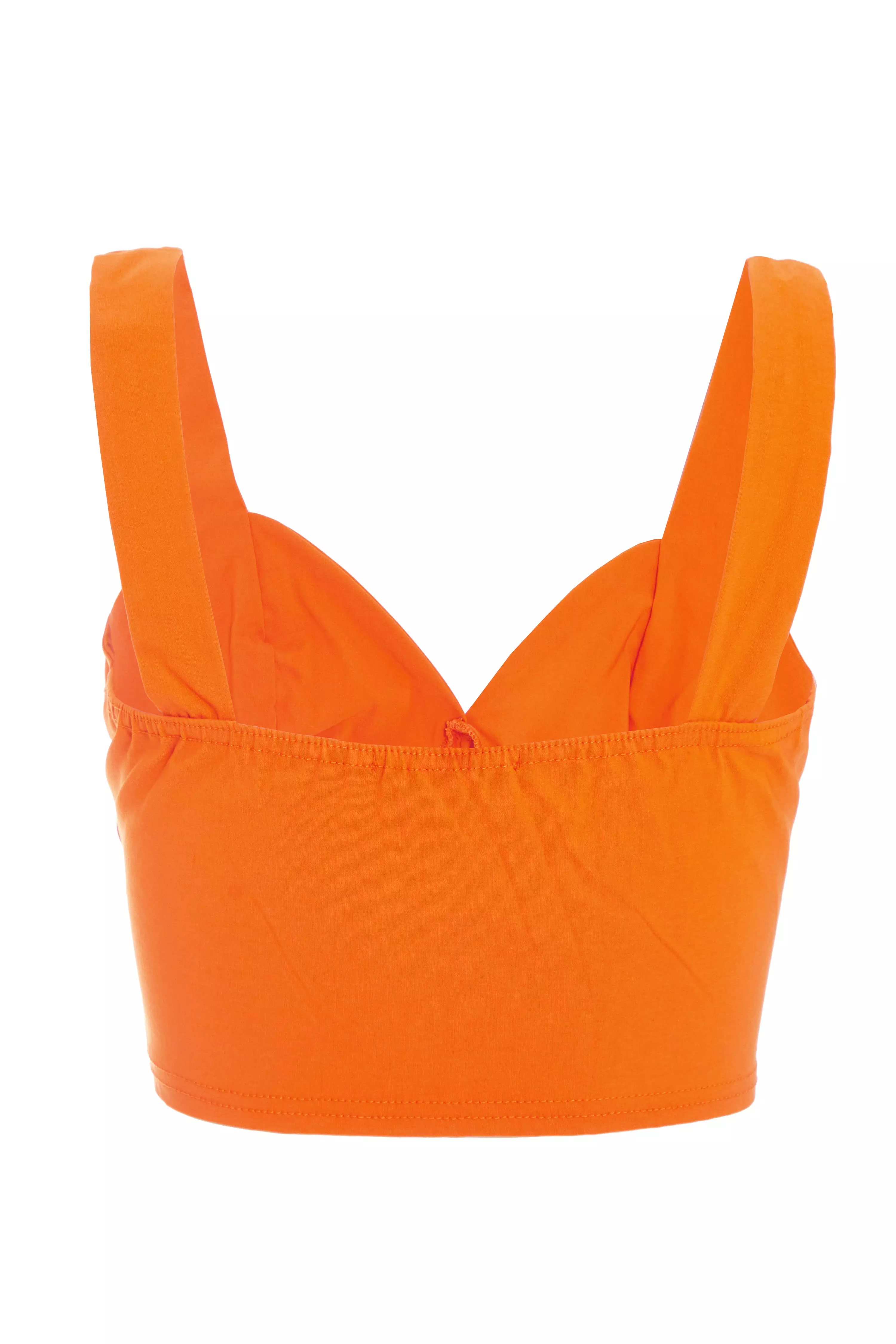 Orange Corset Cropped Top