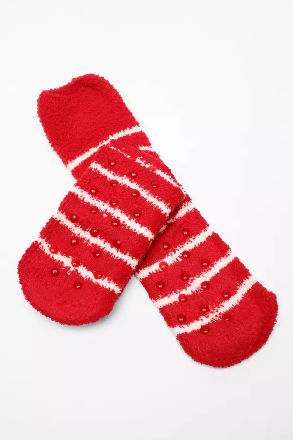 Red Gingerbread Socks