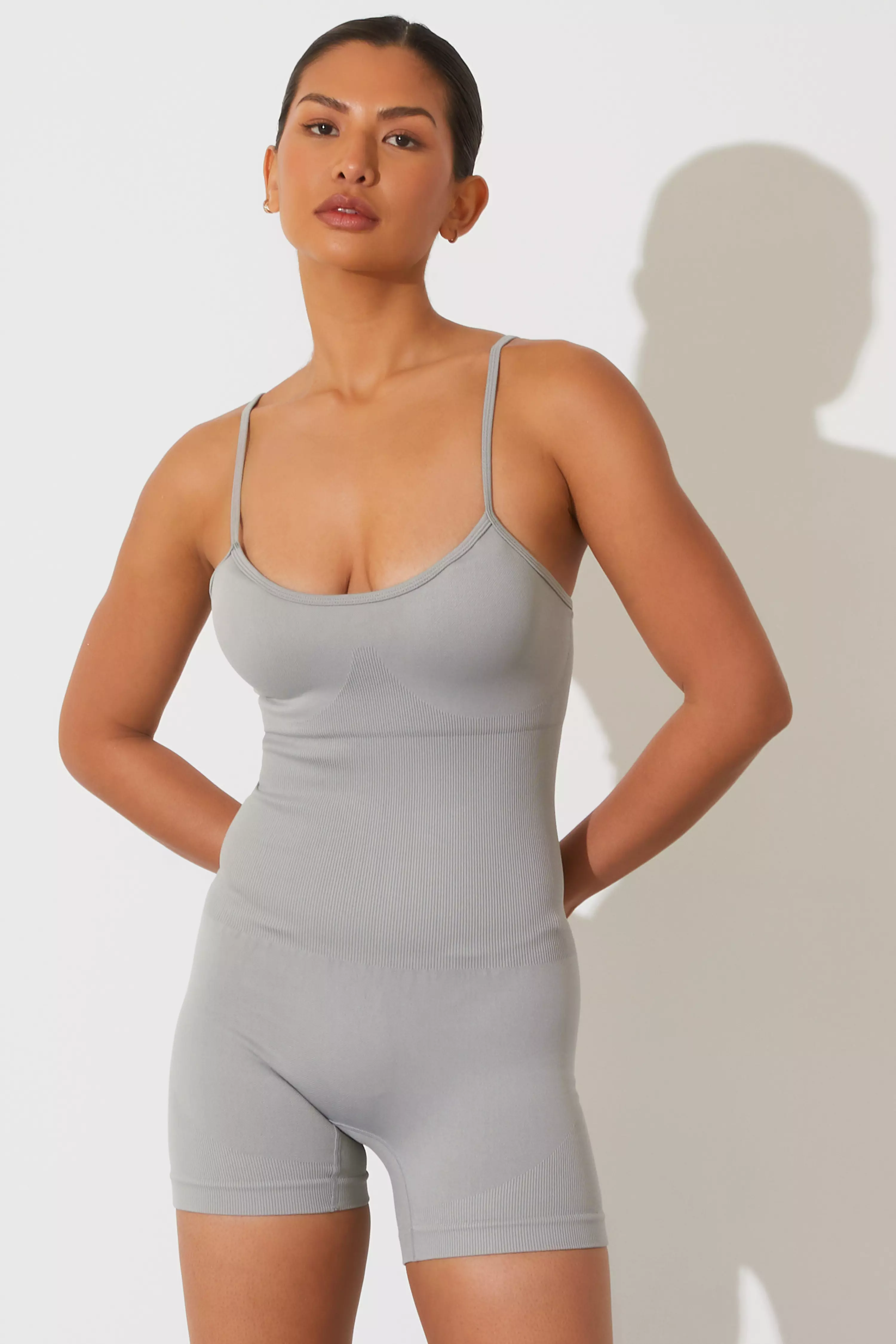 Grey Seamless Playsuit