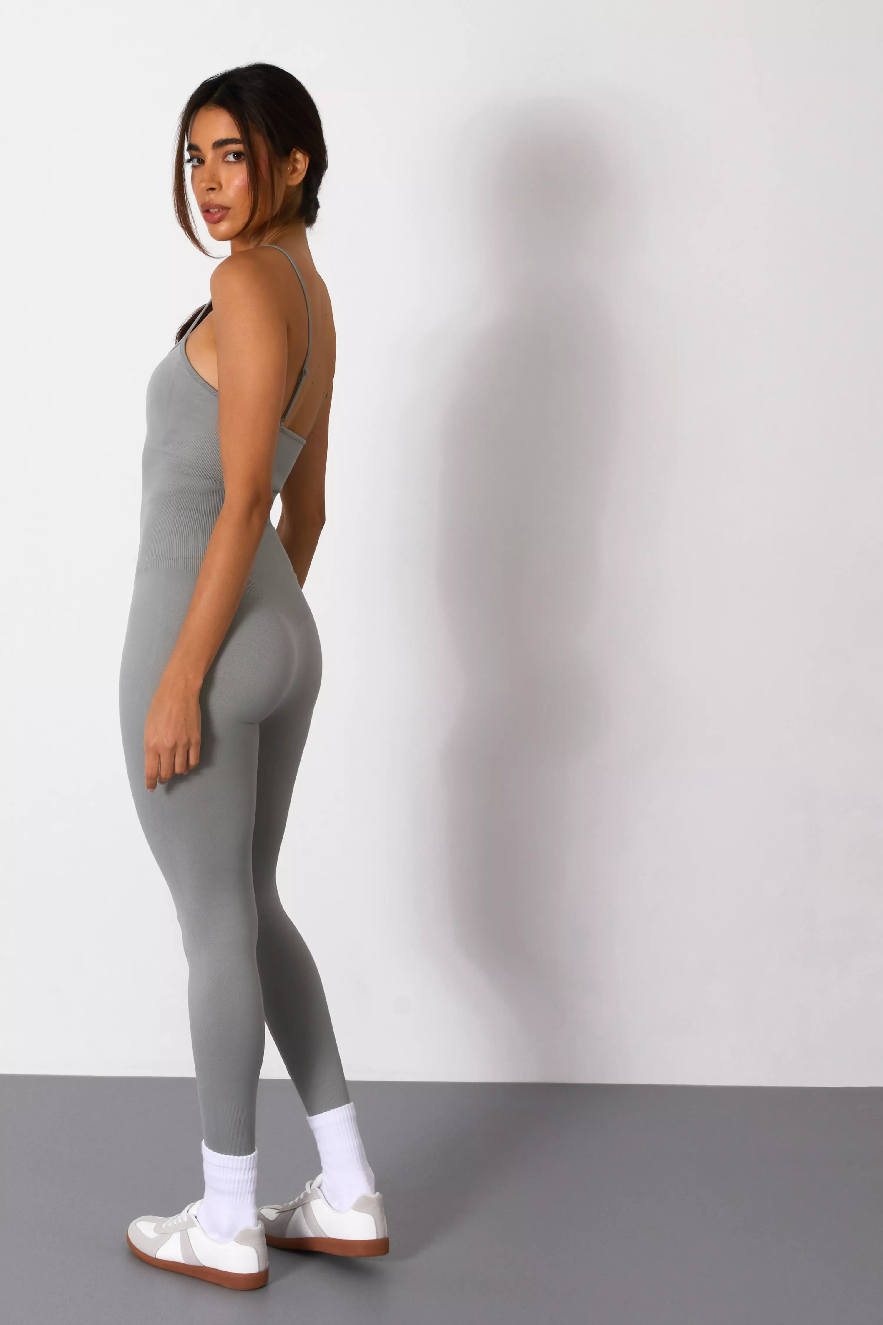 Grey Seamless Jumpsuit