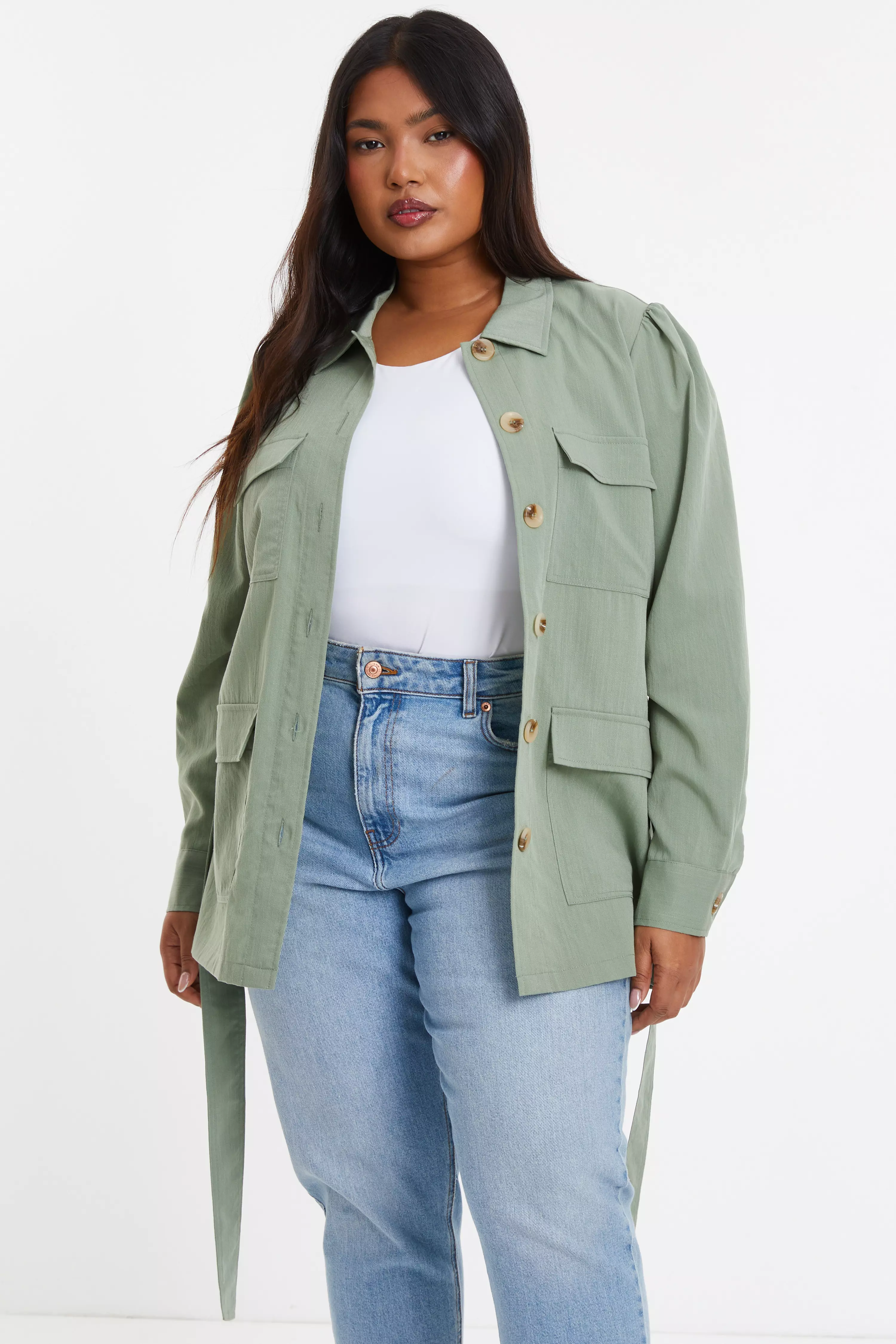 Curve Khaki Utility Jacket