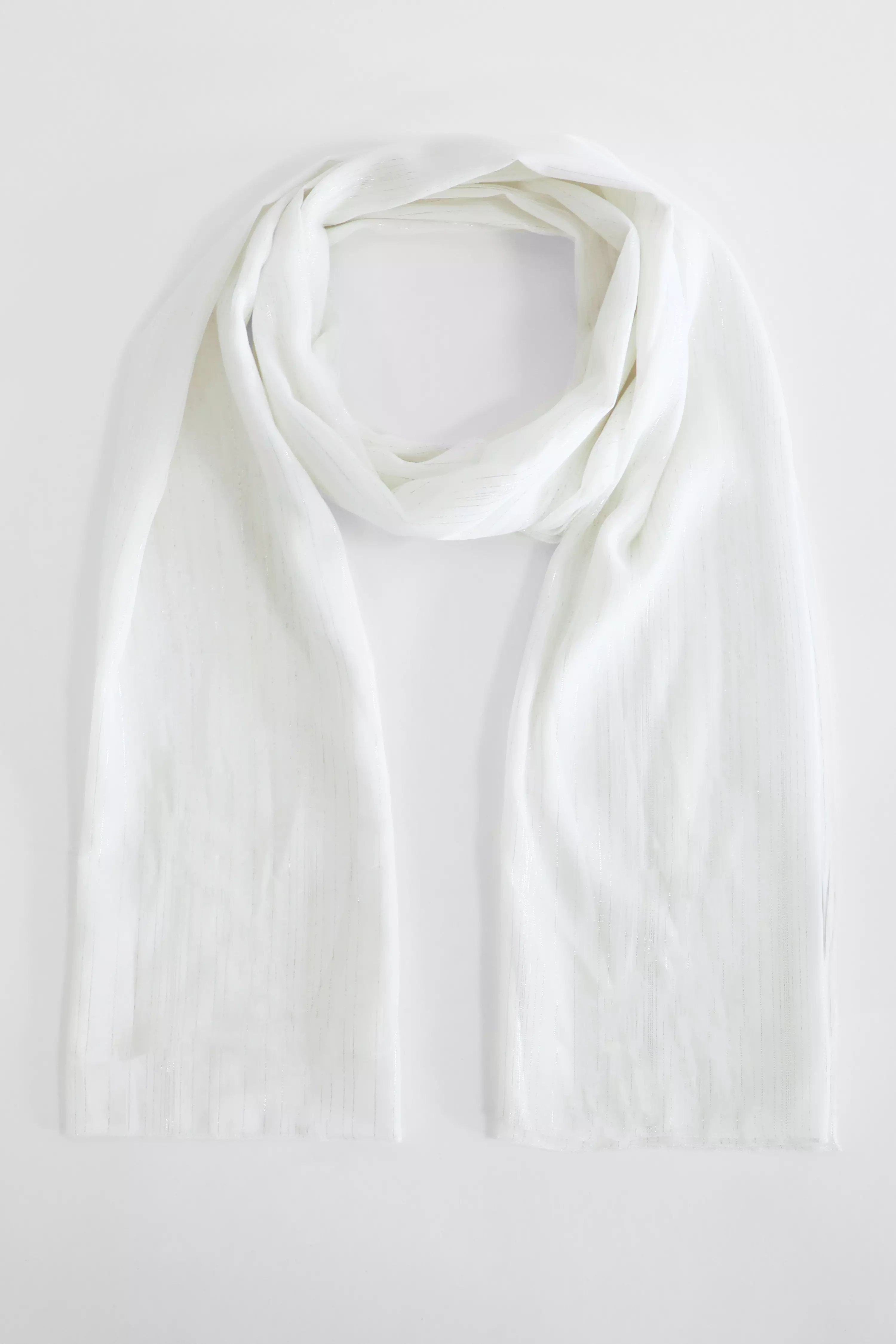 White sheer hot sale scarf