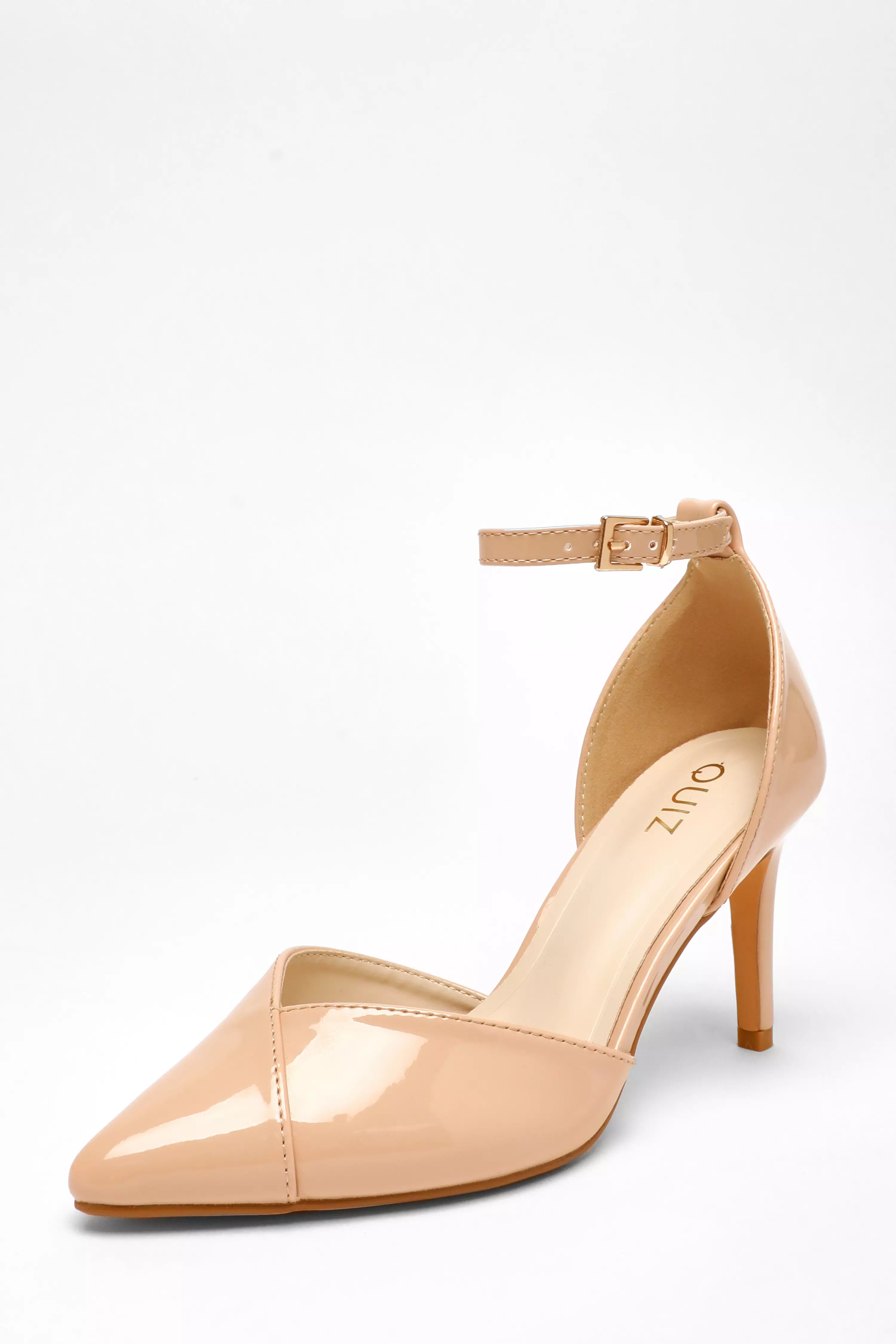 Nude Patent Court Heels