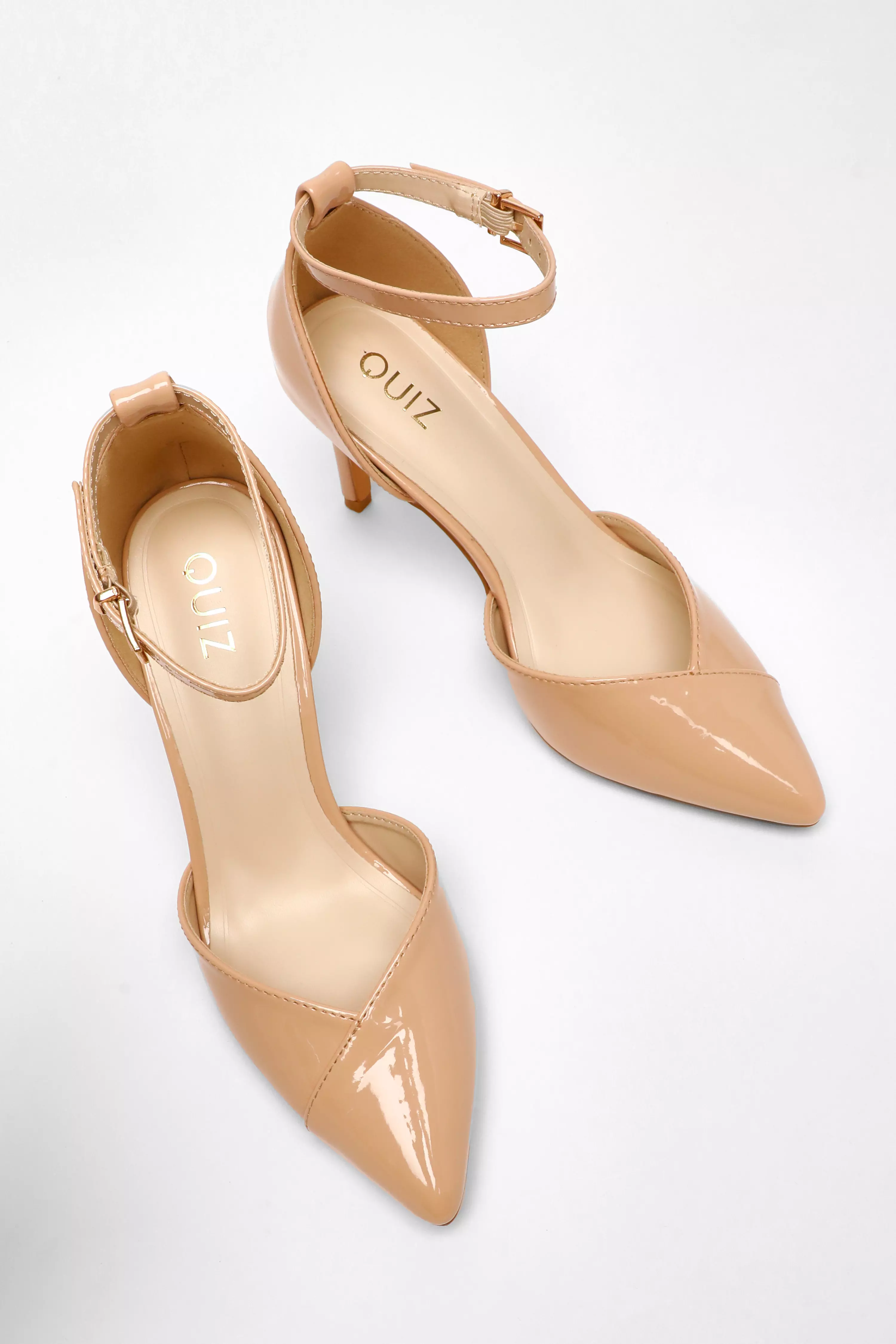 Nude Patent Court Heels