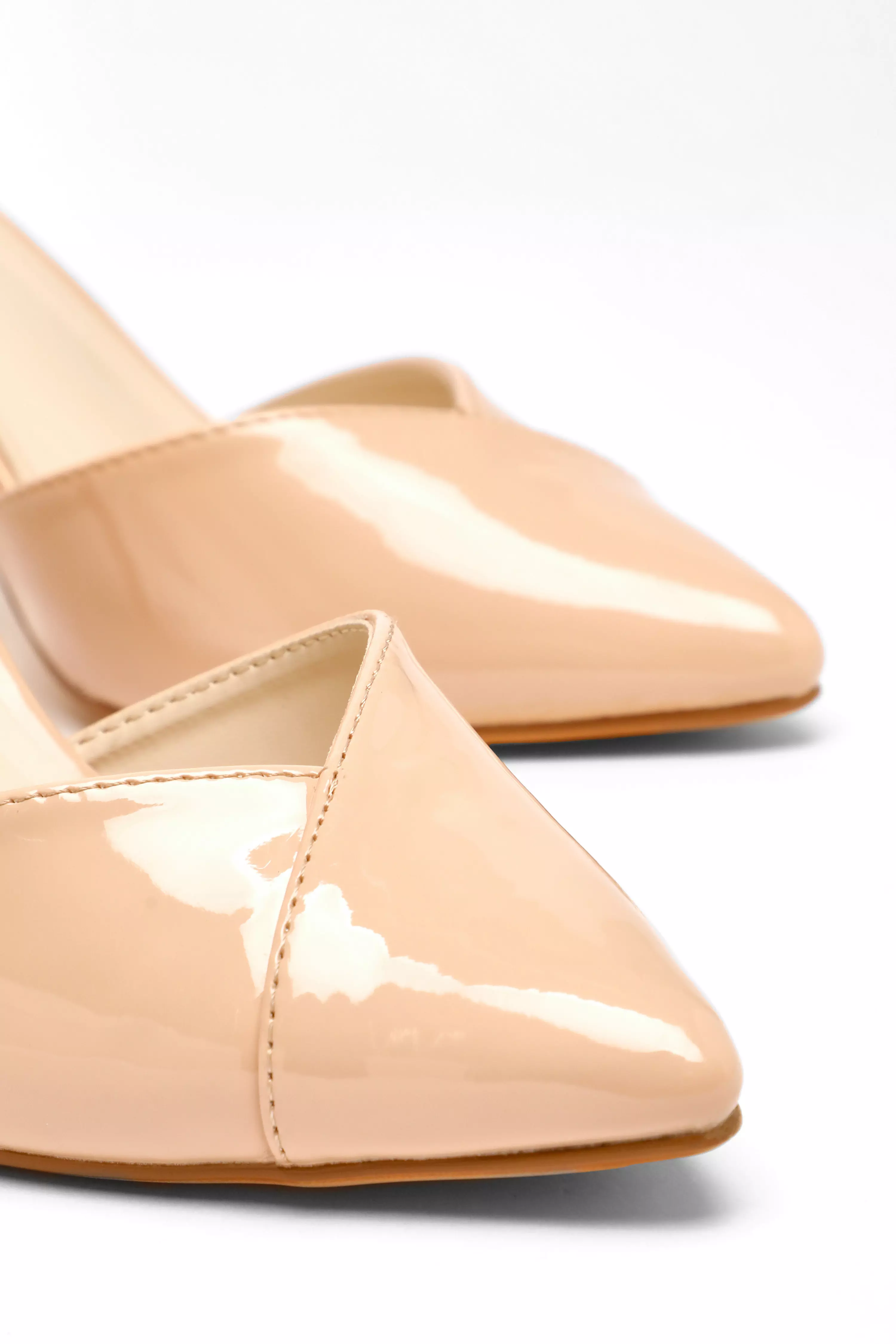 Nude Patent Court Heels