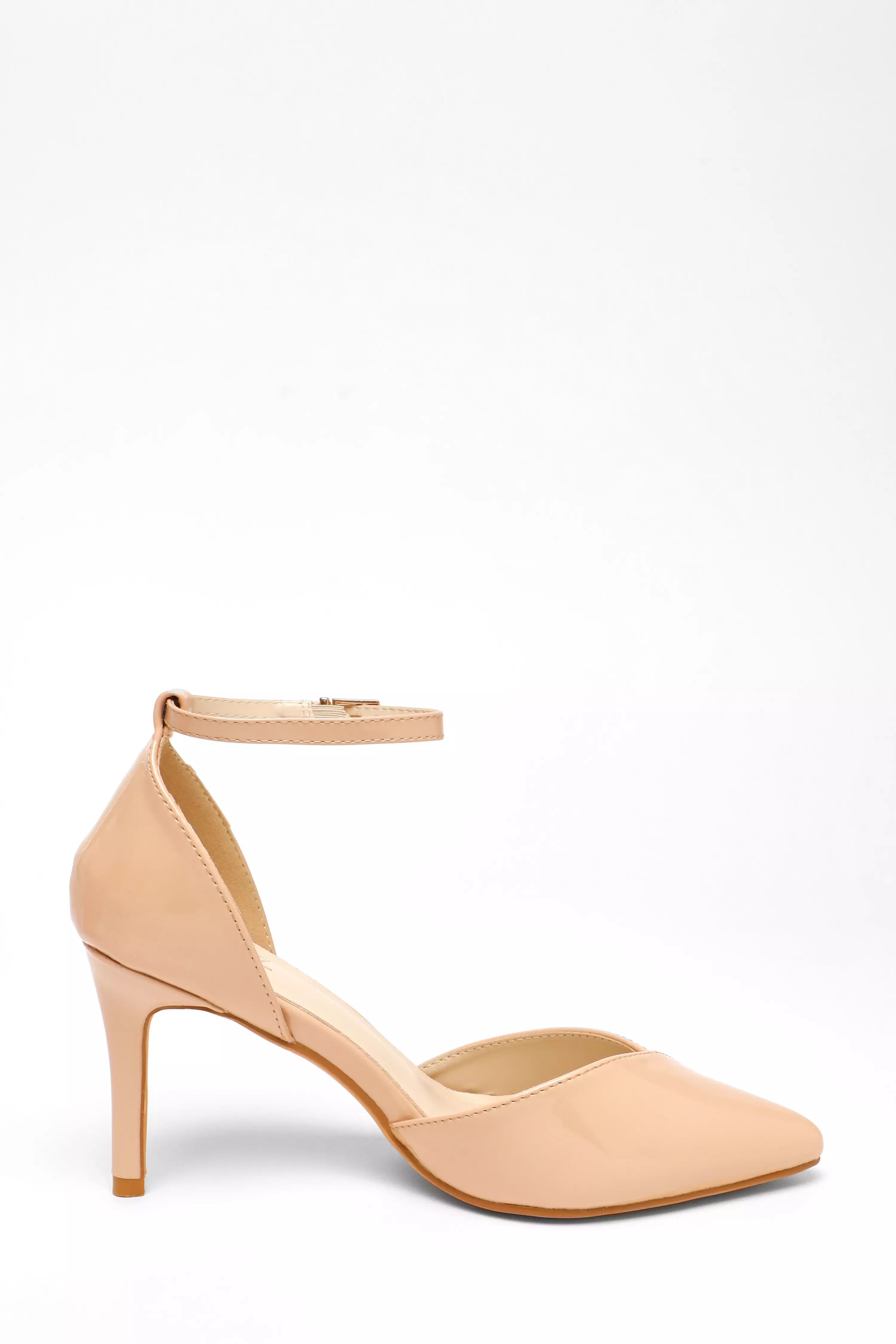 Nude Patent Court Heels