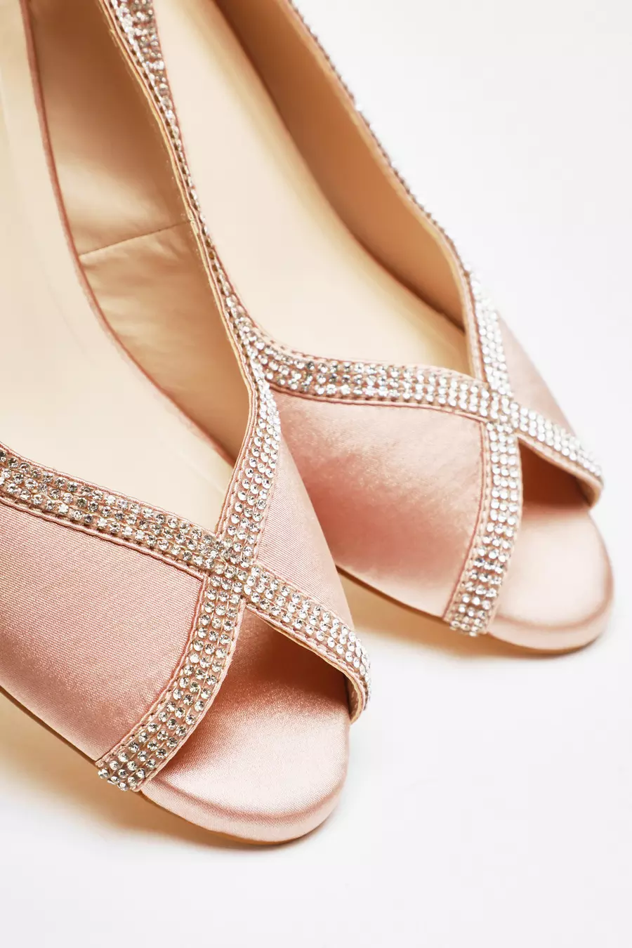 Rose gold peep toe on sale