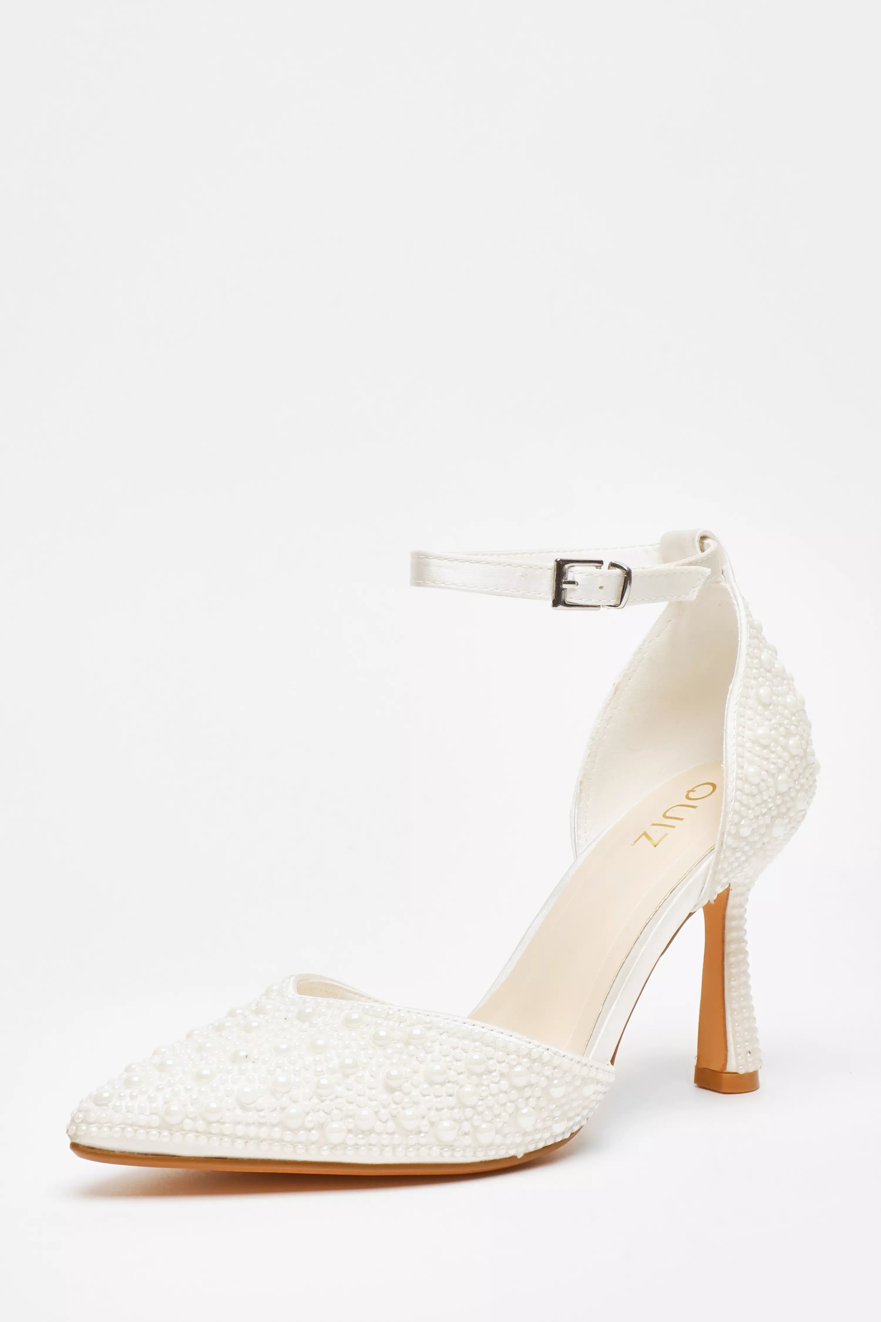 Bridal White Pearl Court Heels