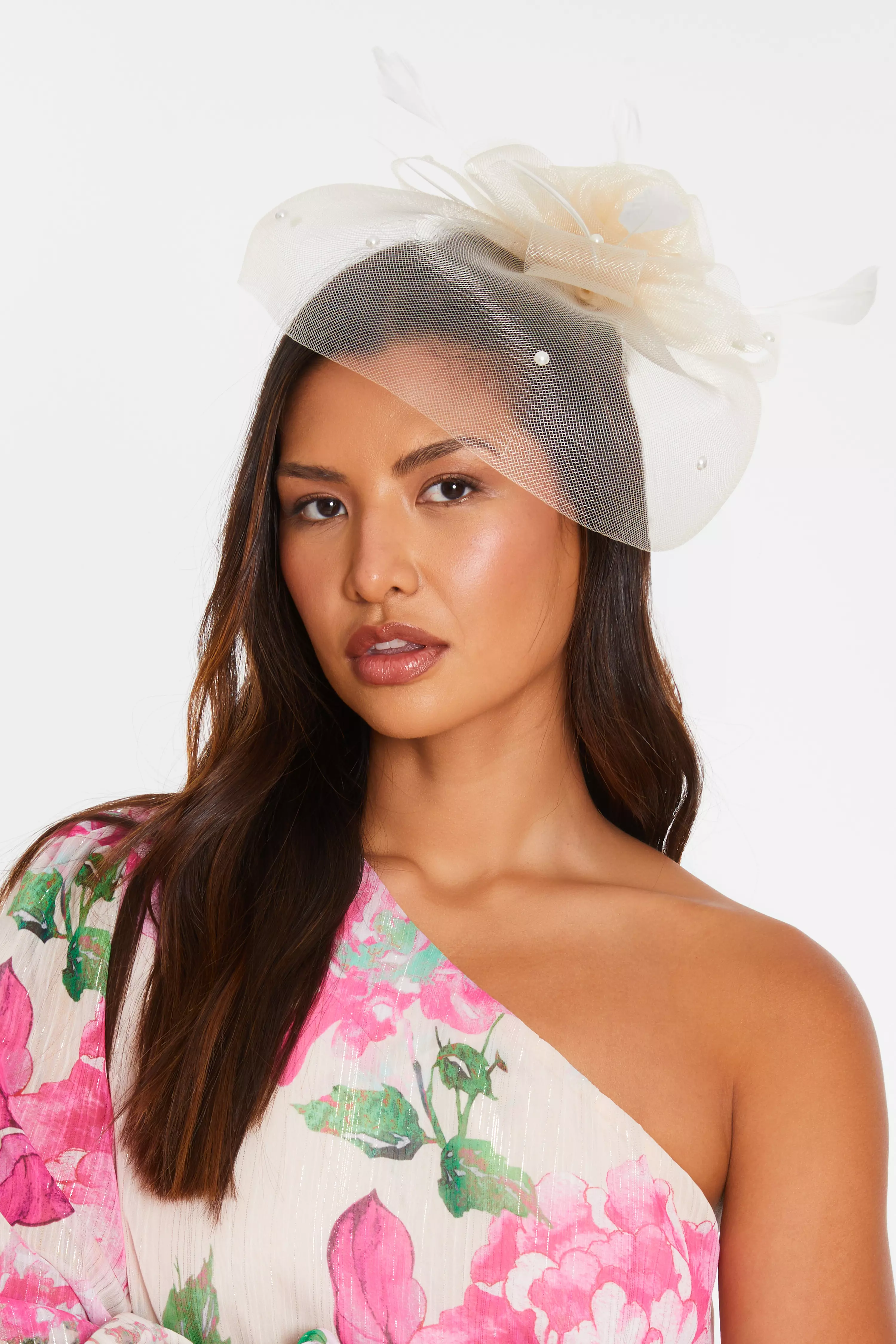 Champagne Flower Clip Fascinator