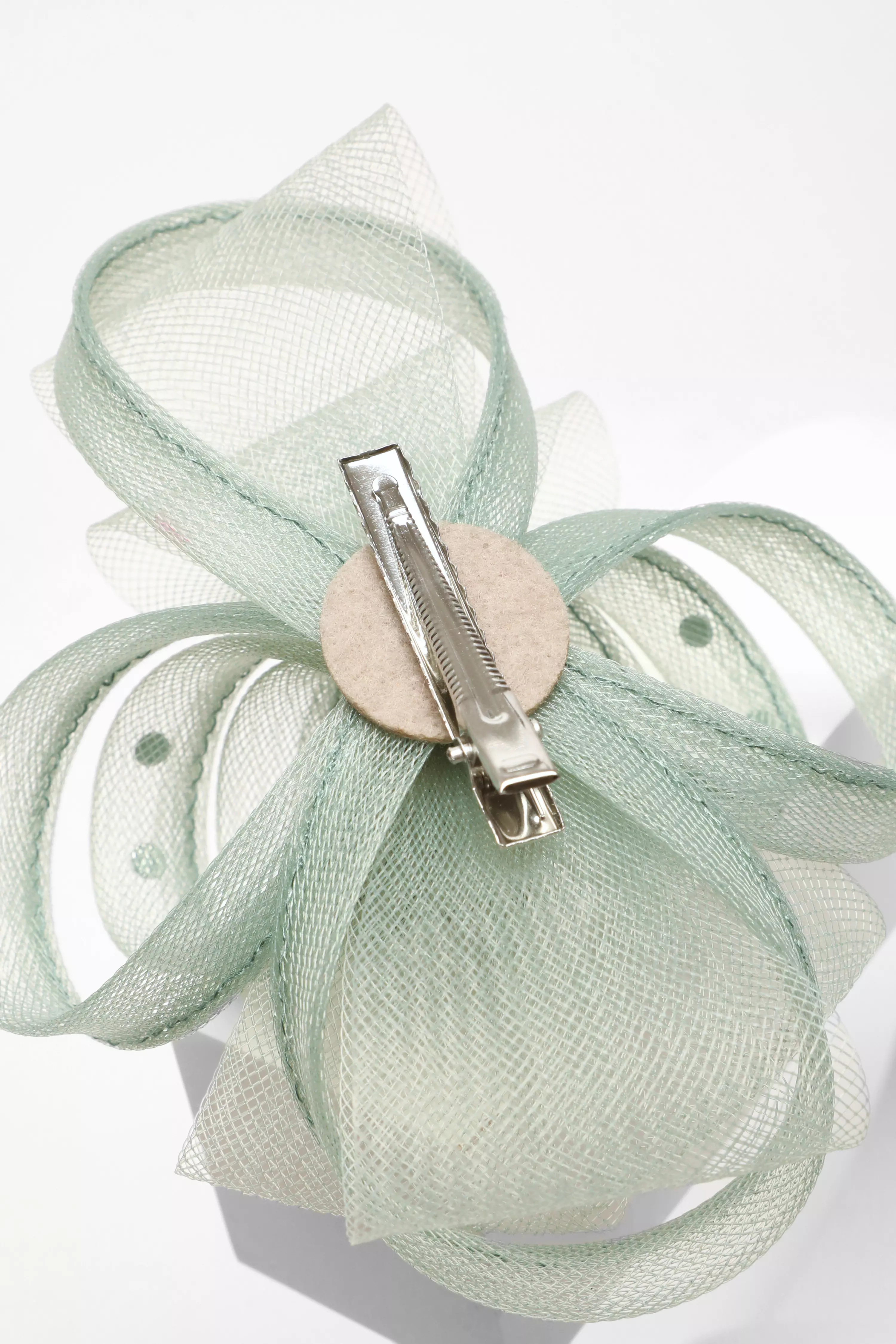 Sage Diamante Clip Fascinator