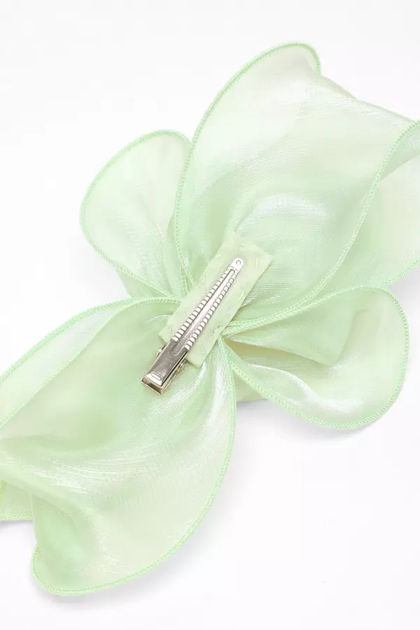 Sage Green Shimmer Clip Fascinator
