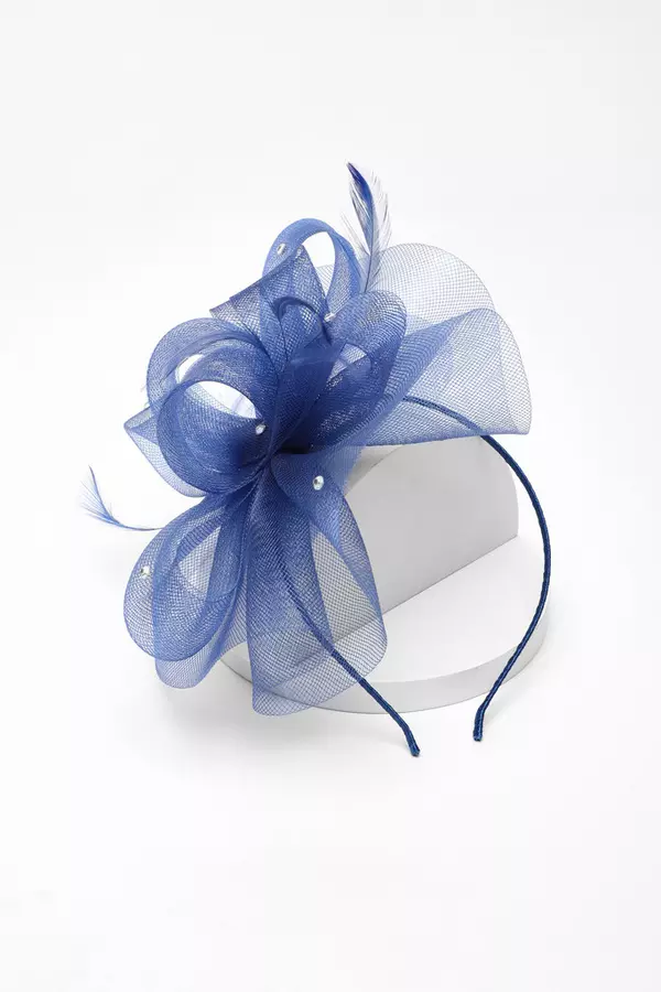 Royal Blue Diamante Headband Fascinator