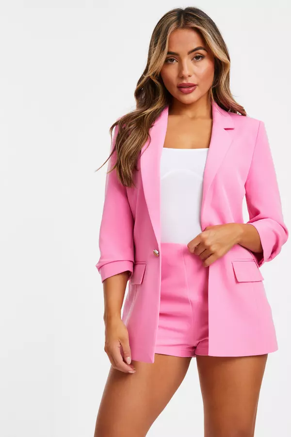 Petite Pink Tailored Blazer