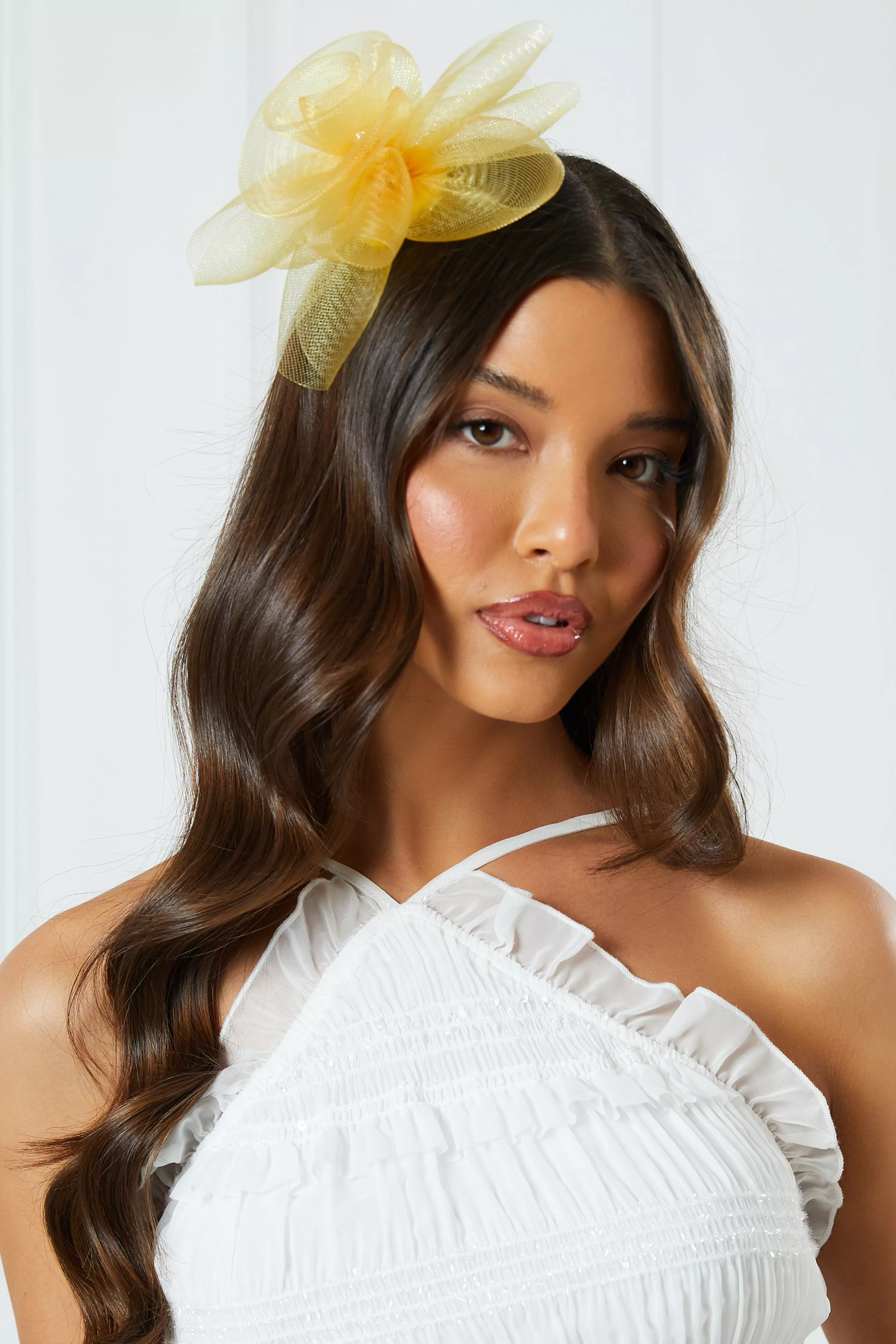 Yellow Flower Clip Fascinator