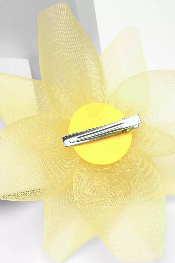 Yellow Flower Clip Fascinator