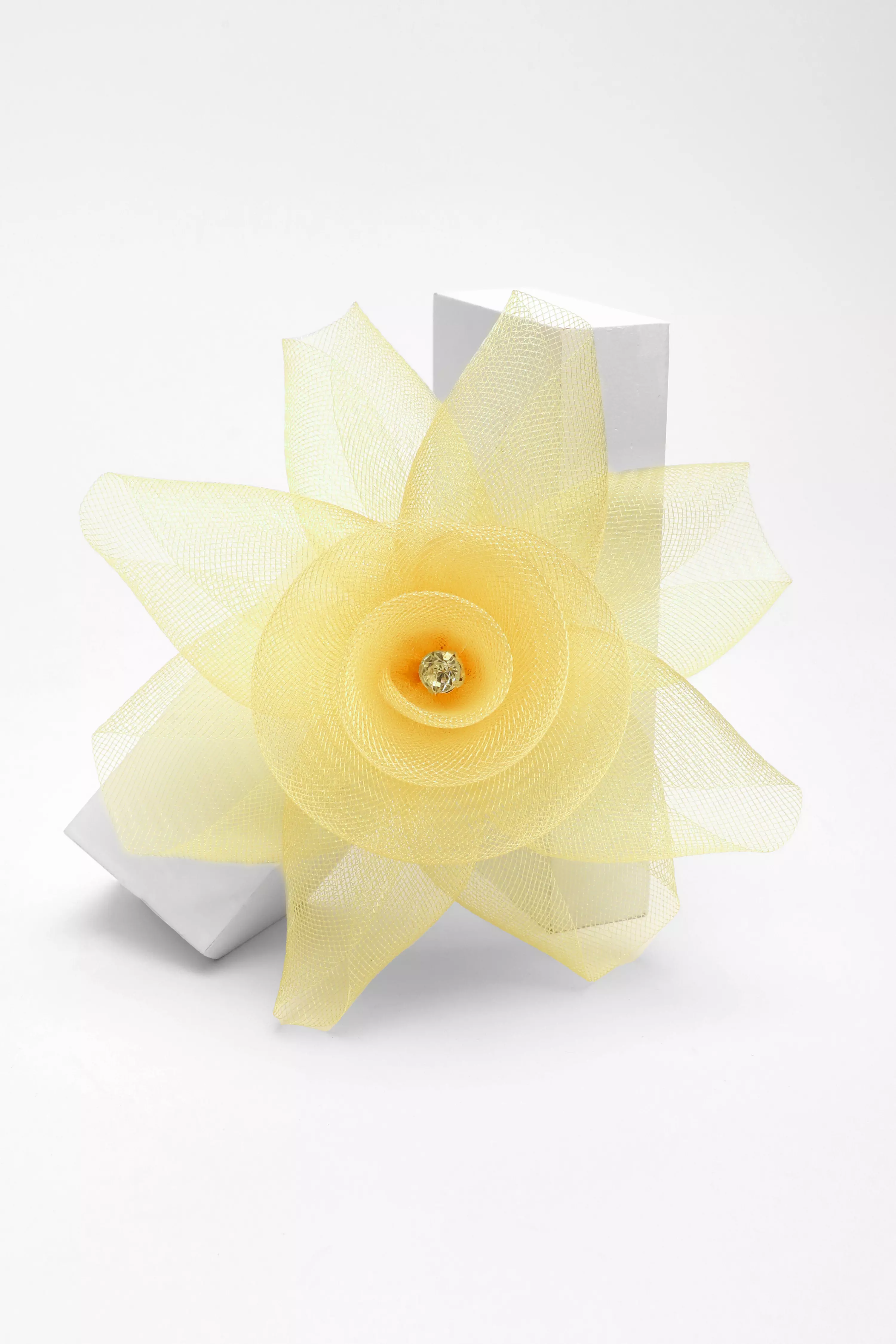 Yellow Flower Clip Fascinator