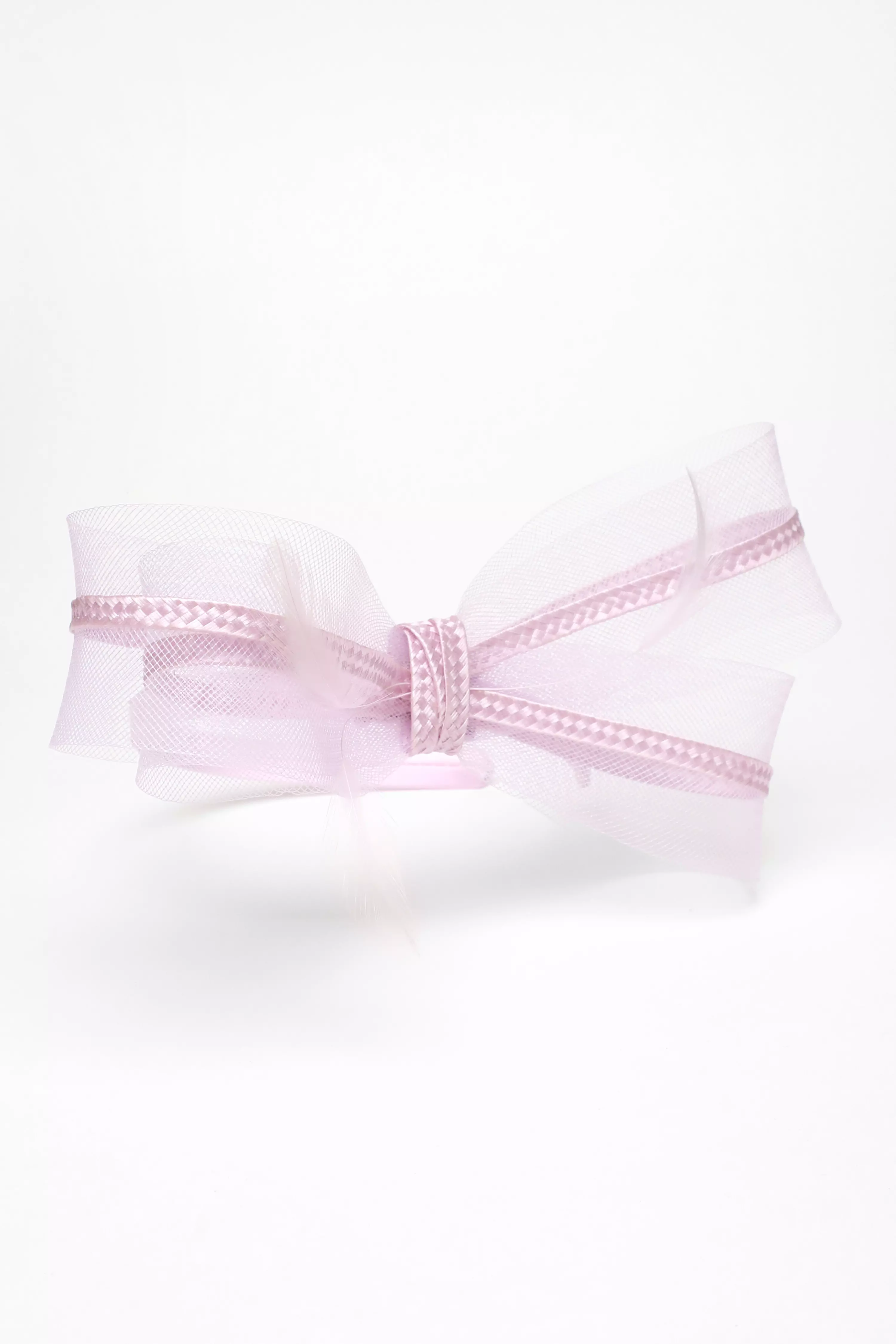 Lilac Bow Trim Headband Fascinator