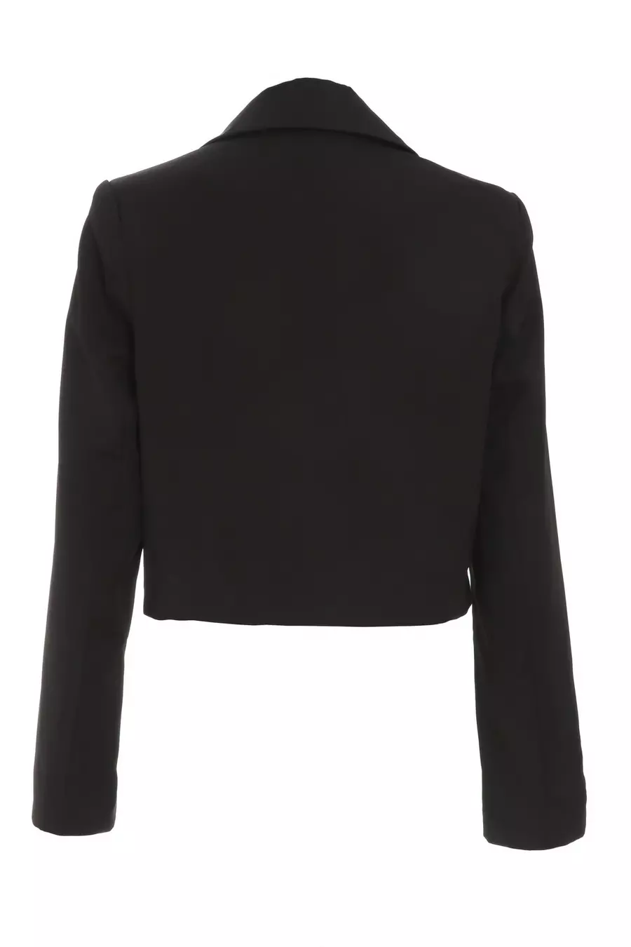 Black cropped suit jacket hotsell