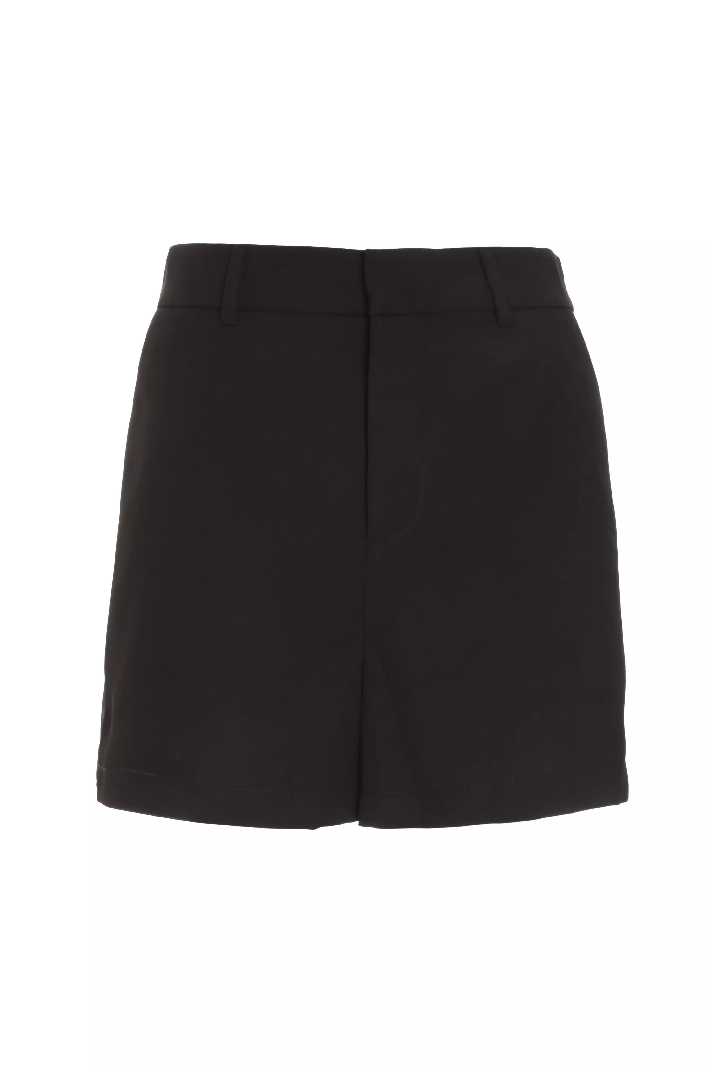 Black Woven Tailored Skort