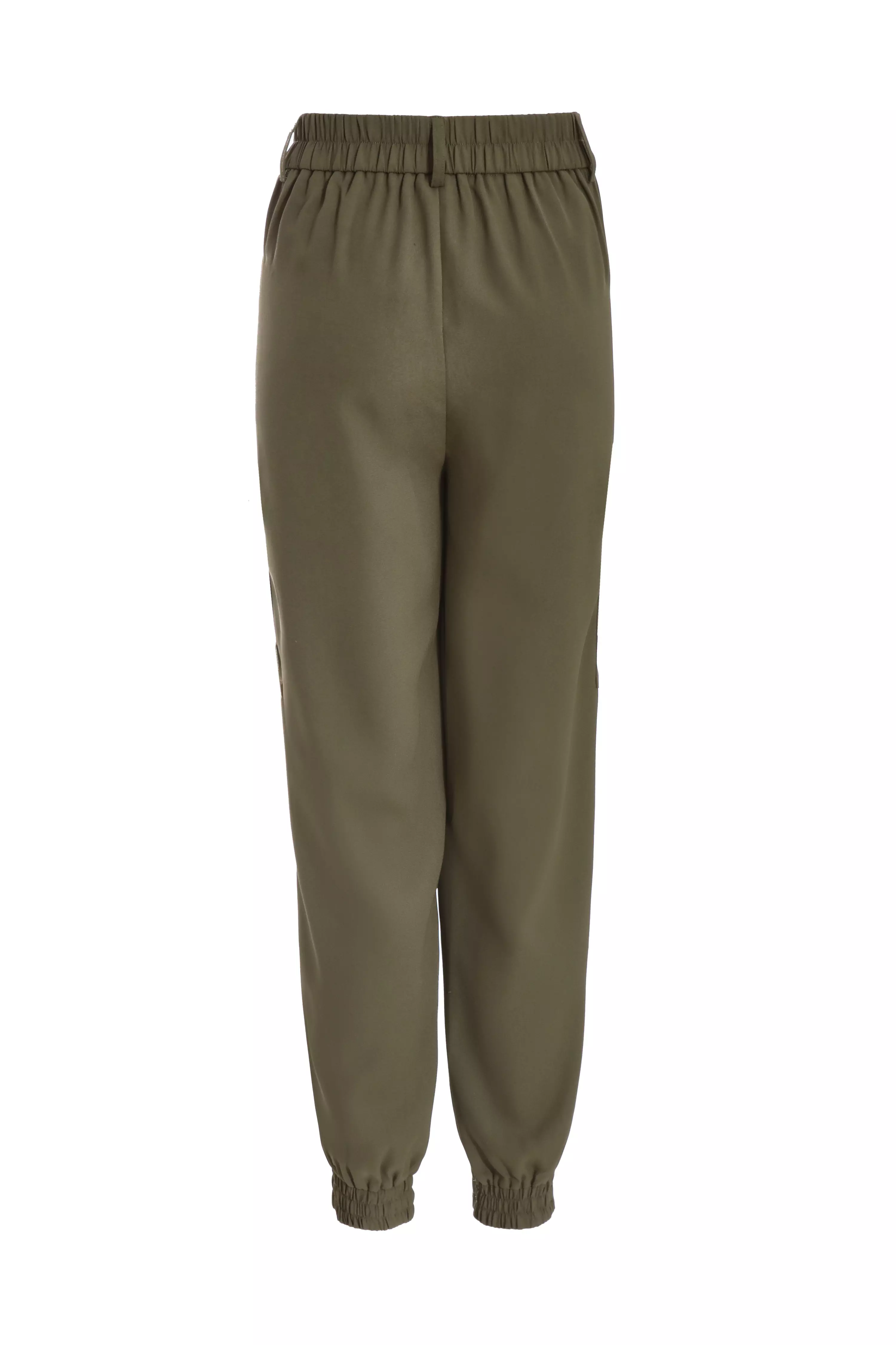 Khaki Cargo Cuff Trousers