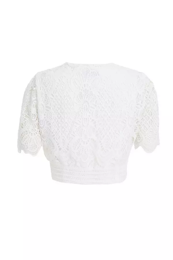 White Crochet Lace Top