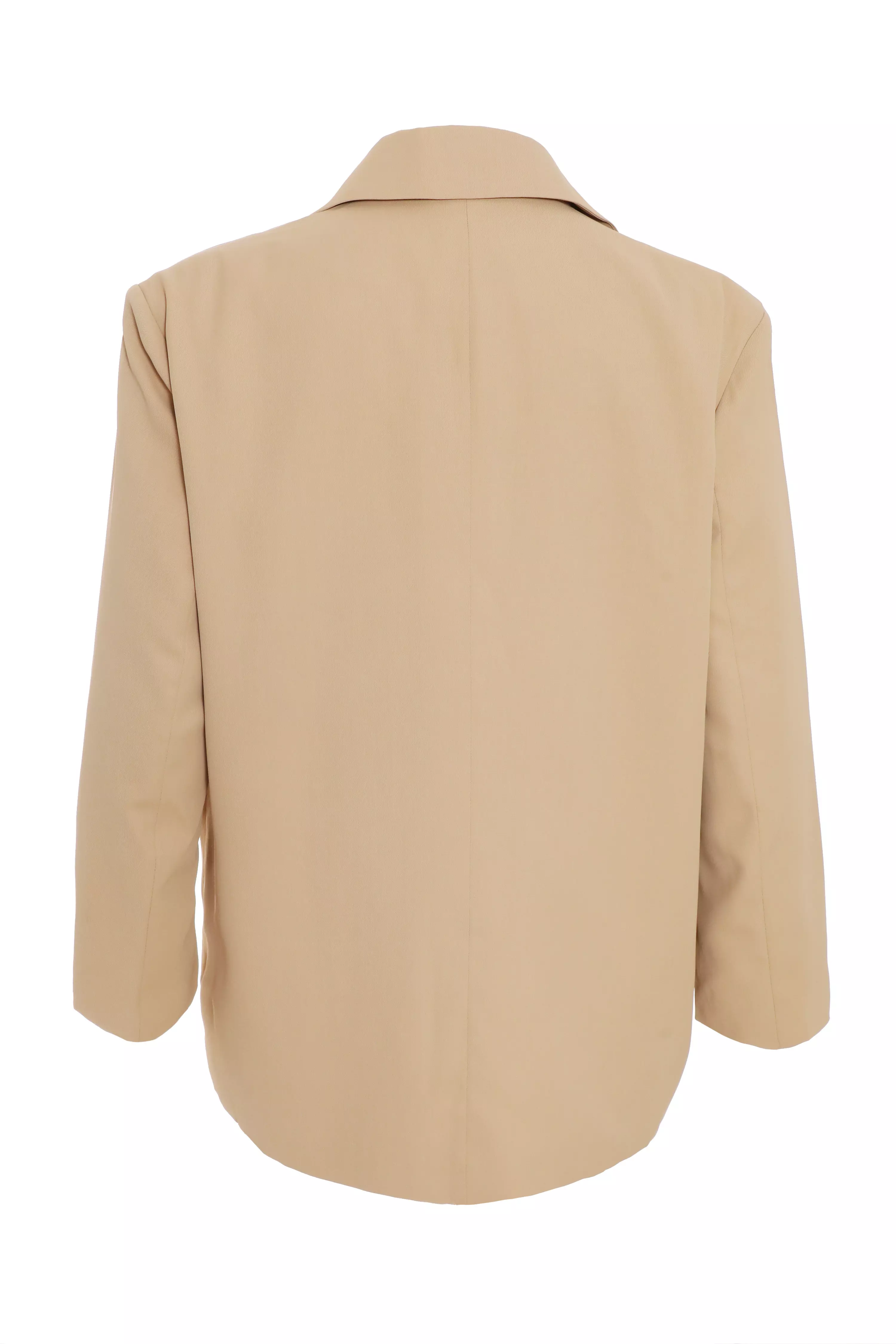 Curve Camel Oversized Tailored Blazer