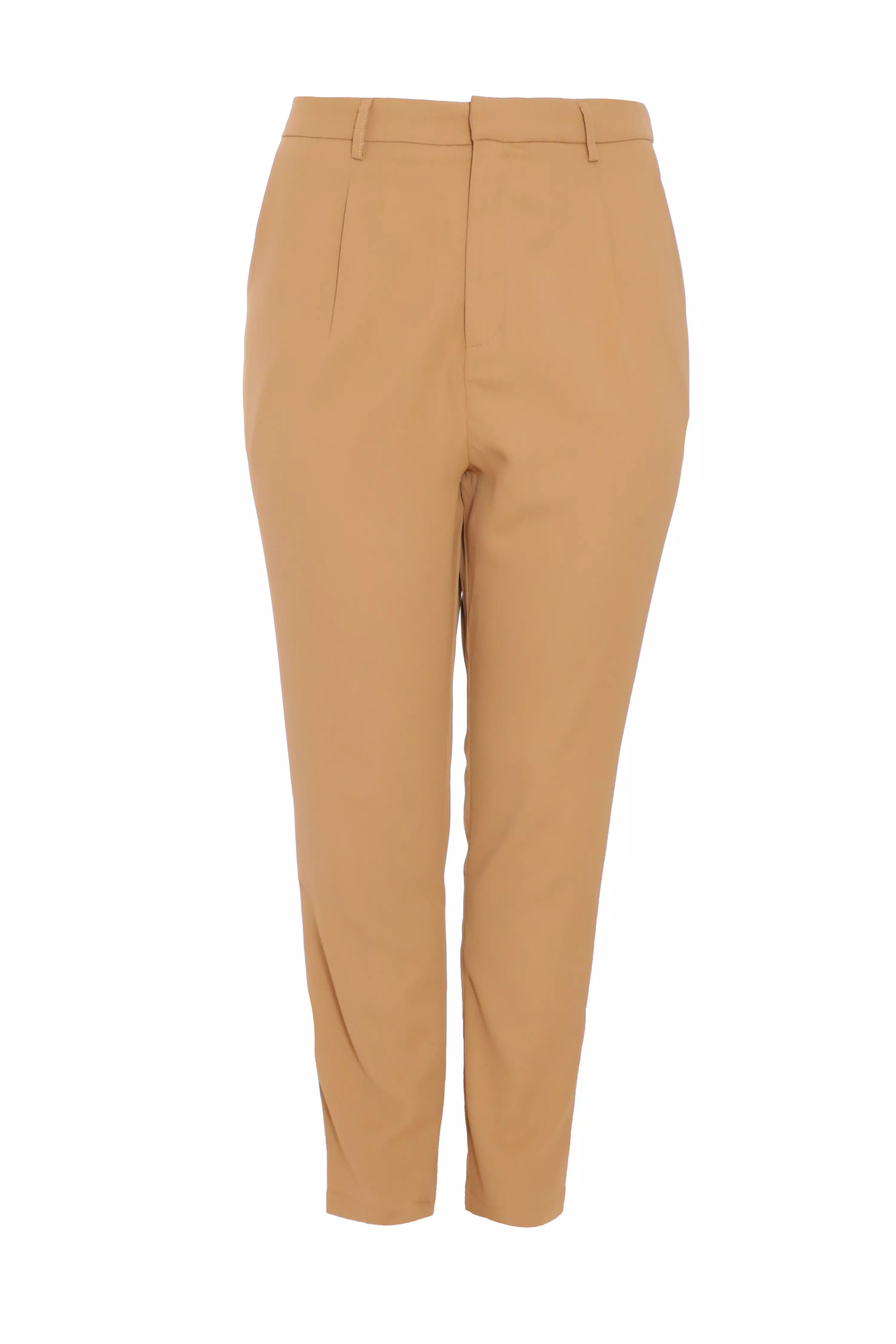 Curve Camel Tailored Trousers