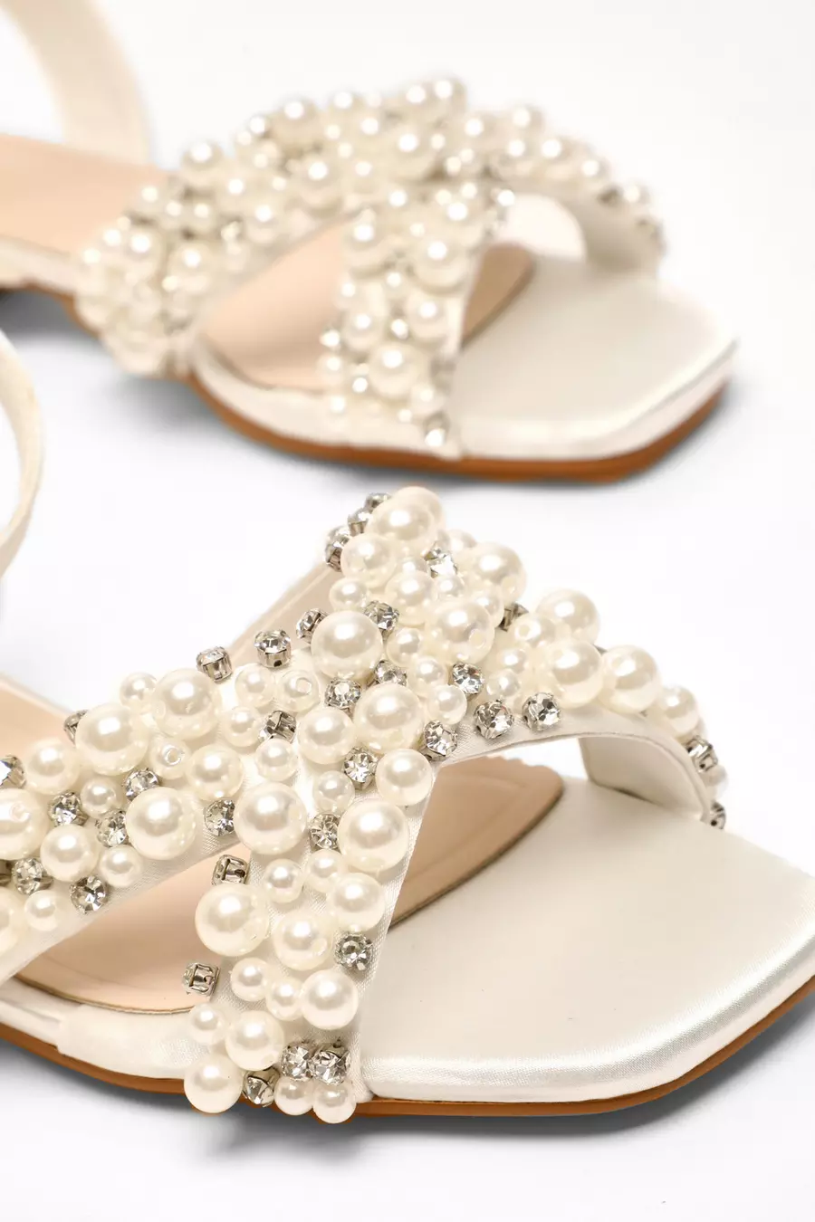 Embellished flat sandals wedding on sale