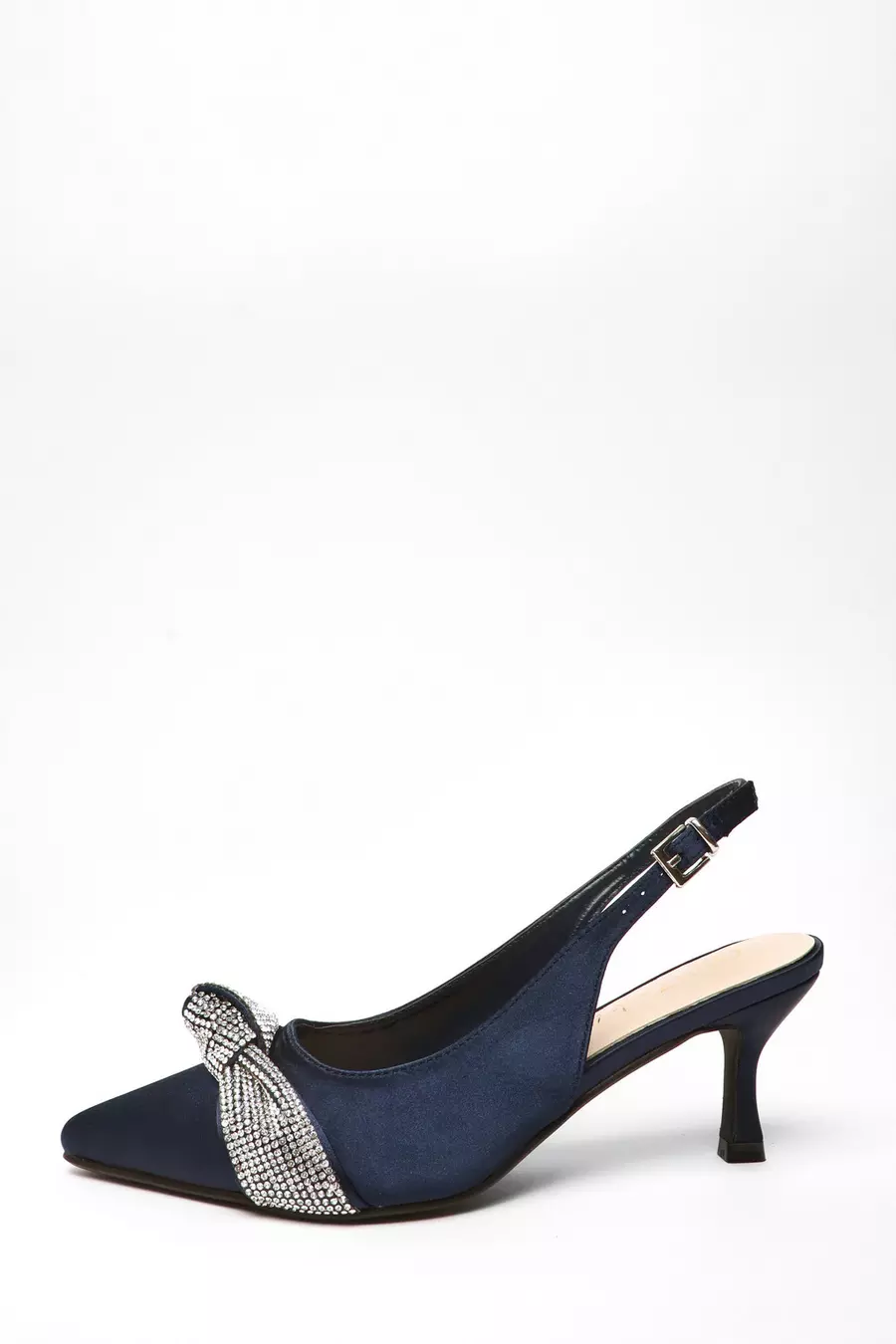 Diamante shoes low heel best sale