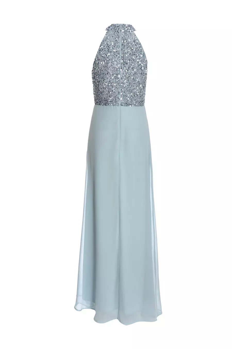 Light Blue Embellished Chiffon Maxi Dress QUIZ Clothing