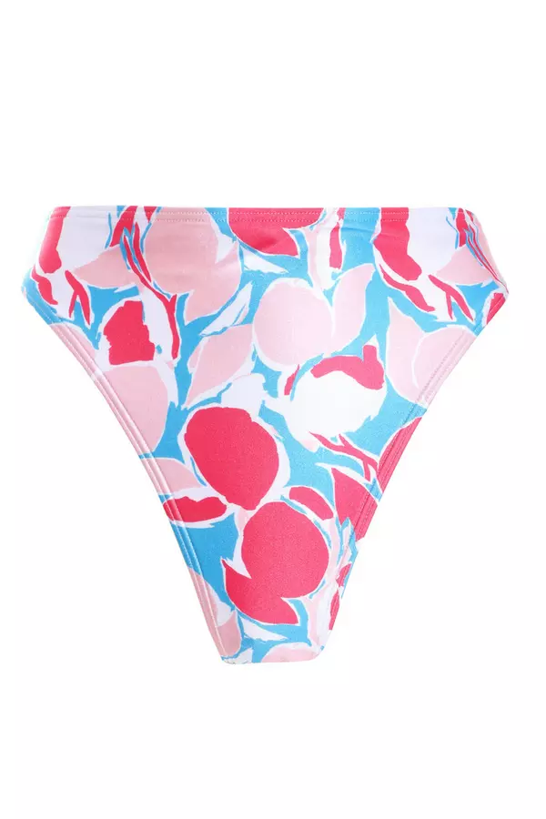 Multicoloured High Waist Bikini Bottoms